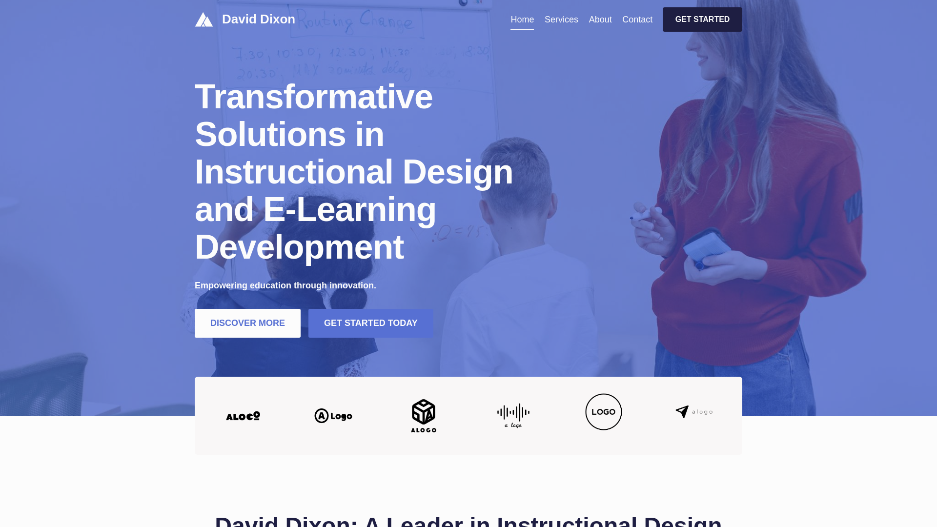 website screenshot of https://daviddixon.online/
