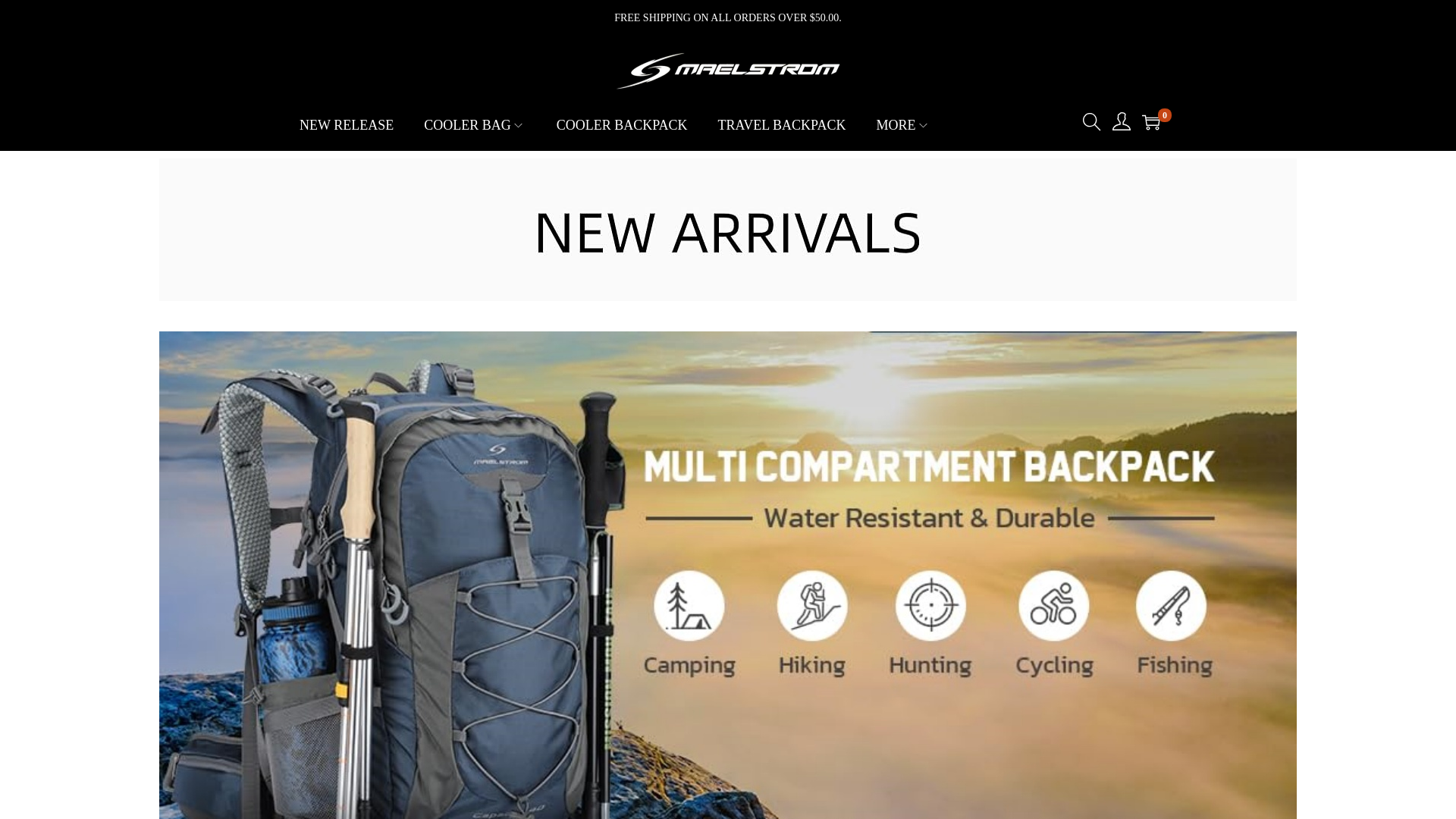 website screenshot of https://maelstromsale.com/