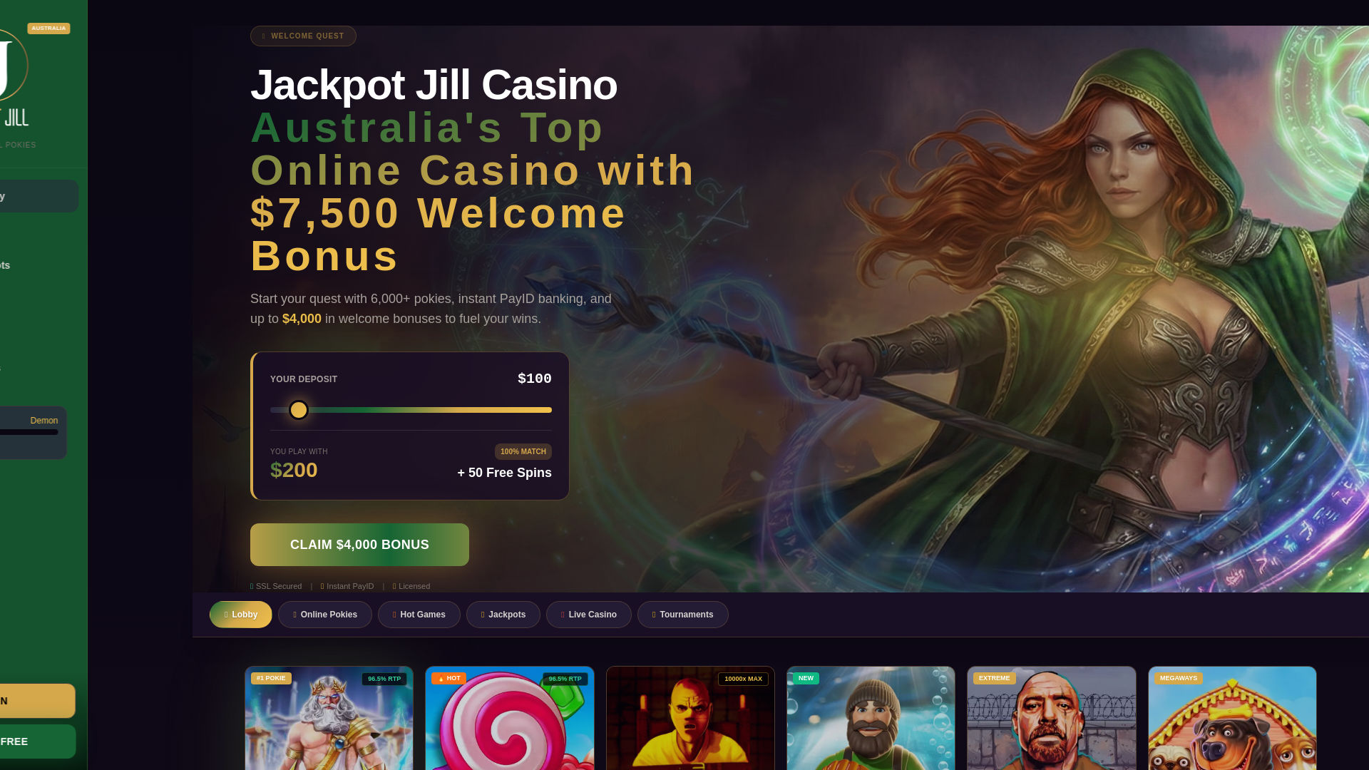 website screenshot of https://jackpotjill-online.ink/