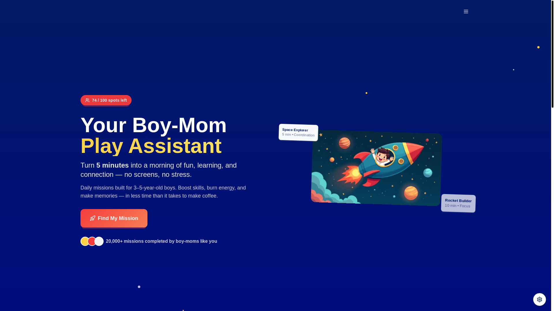 website screenshot of https://littlelaunchpad.io/