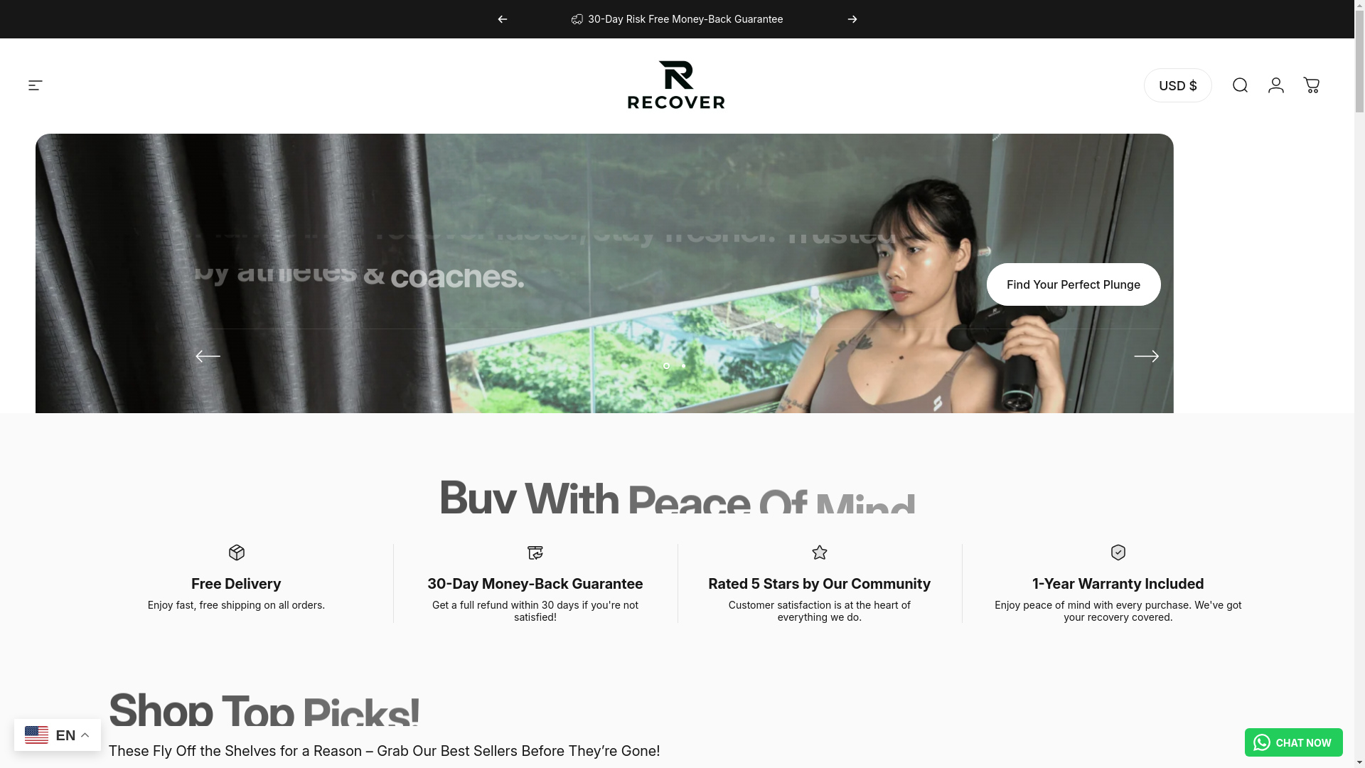website screenshot of https://recover-uk.com/