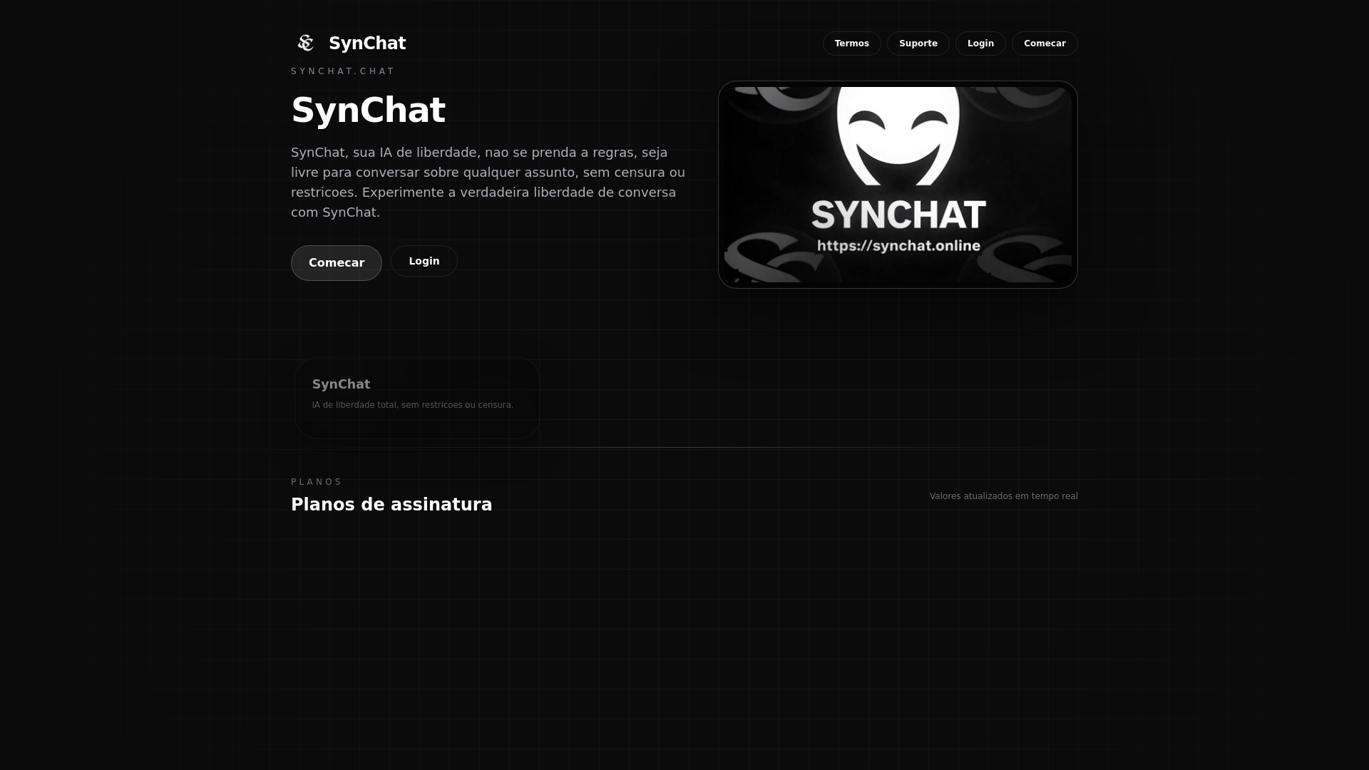 website screenshot of https://synchat.chat/