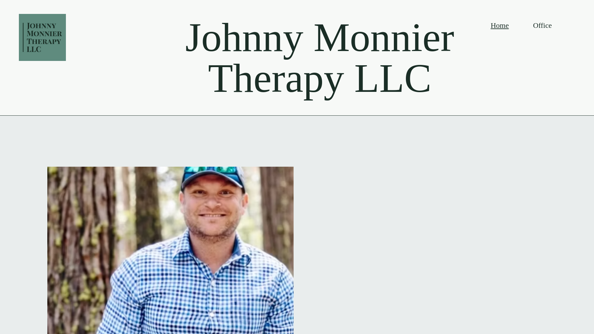 website screenshot of https://johnnymonniertherapy.com/