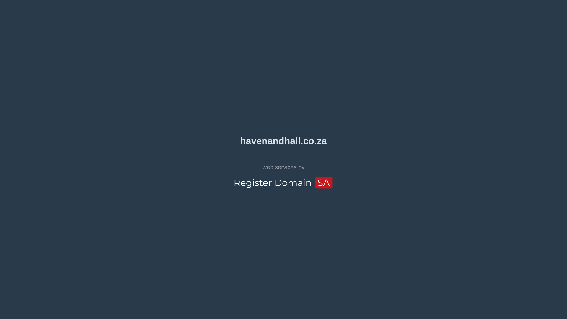 website screenshot of https://havenandhall.co.za/