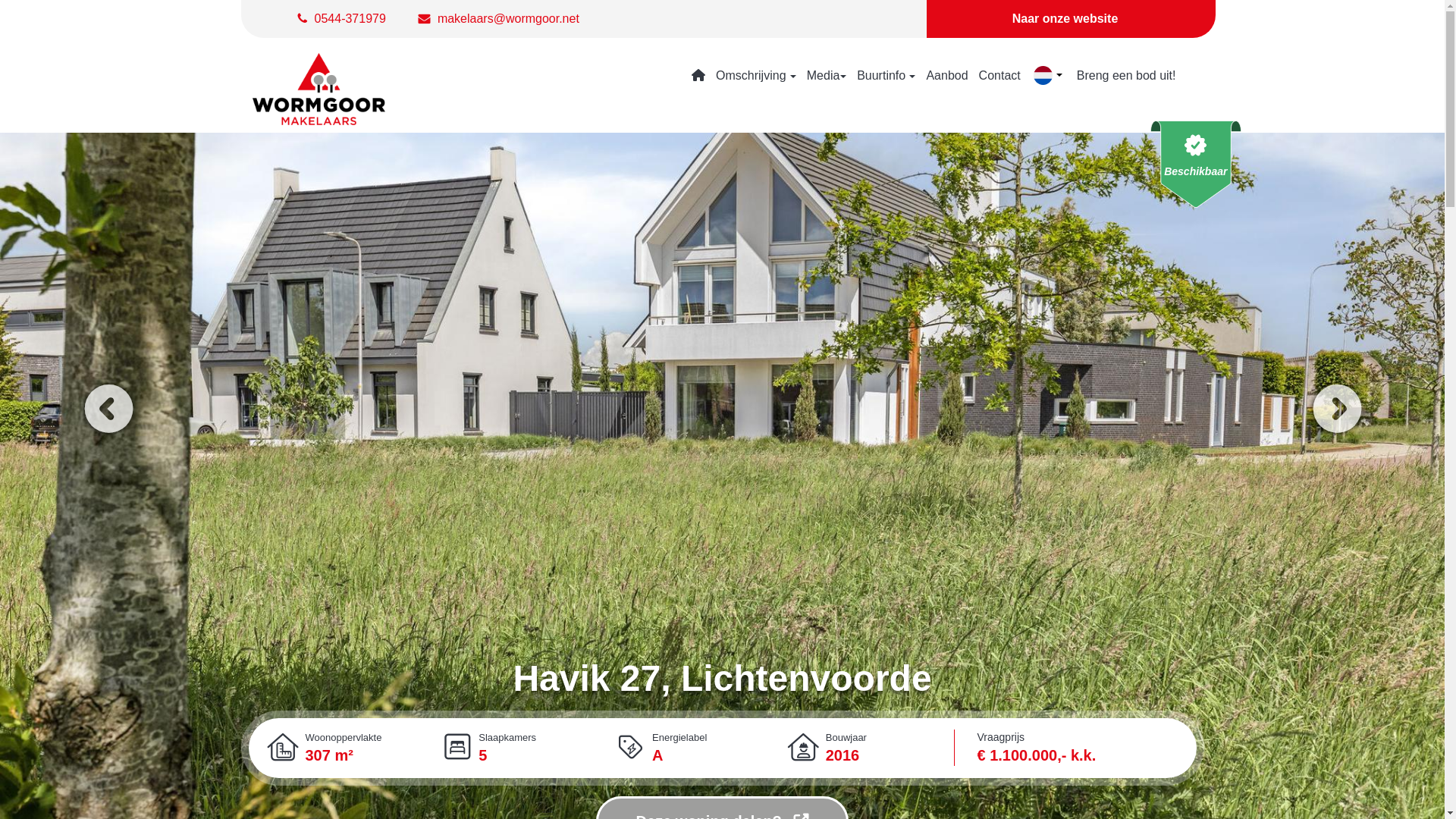 website screenshot of https://havik27.nl/