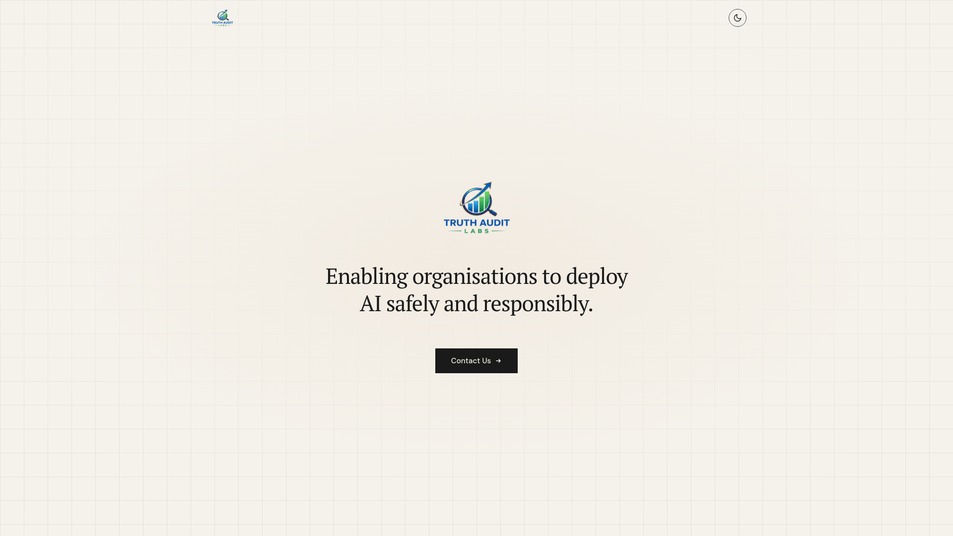 website screenshot of https://truthauditlabs.ai/