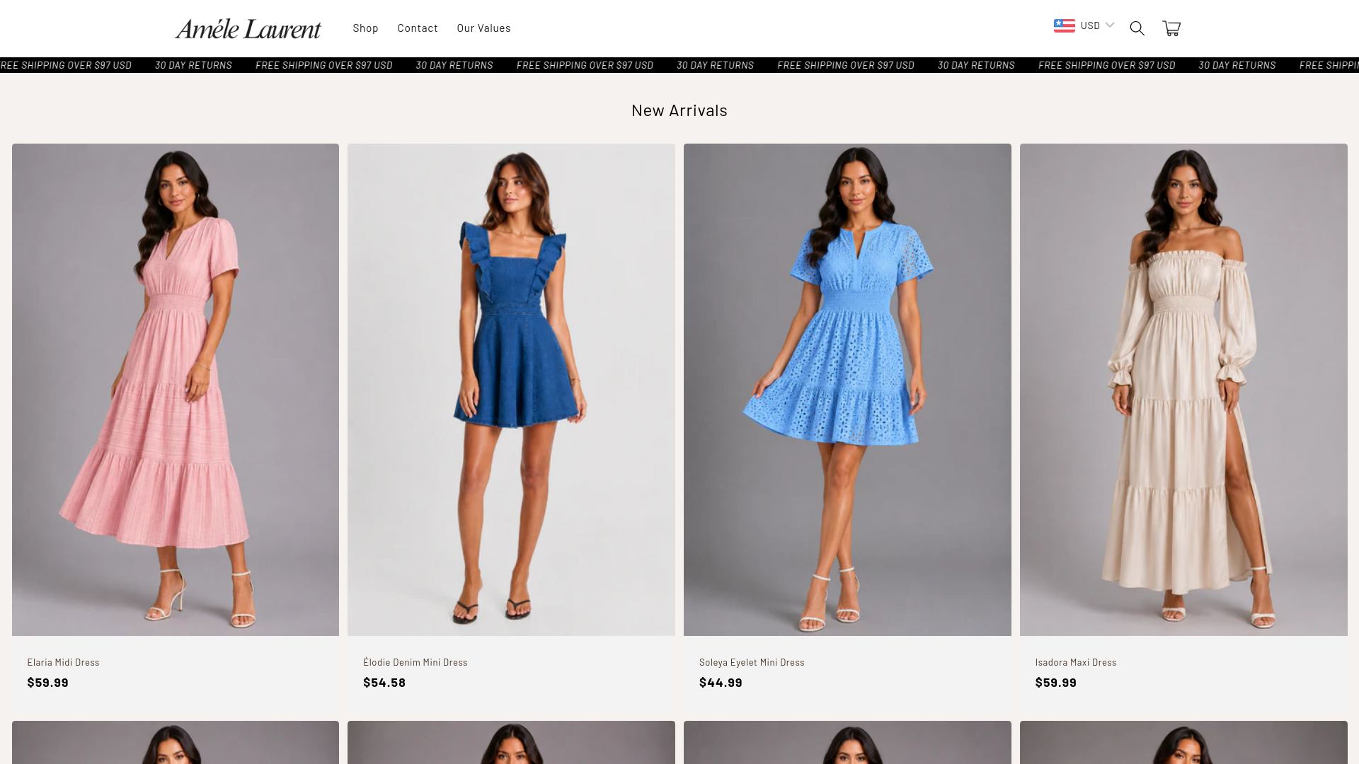 website screenshot of https://amelelaurent.com/