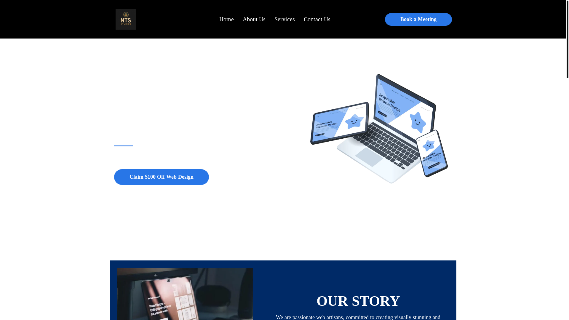 website screenshot of https://ntsstudios.ai/