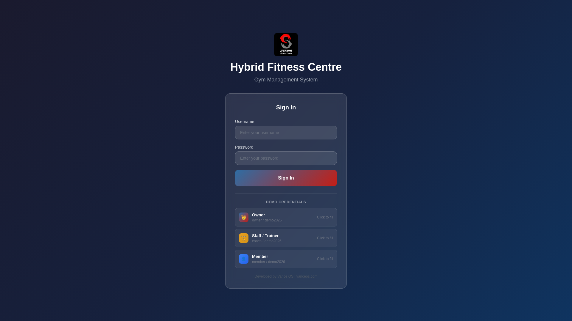 website screenshot of https://hybrid-fitness-centre.pages.dev/