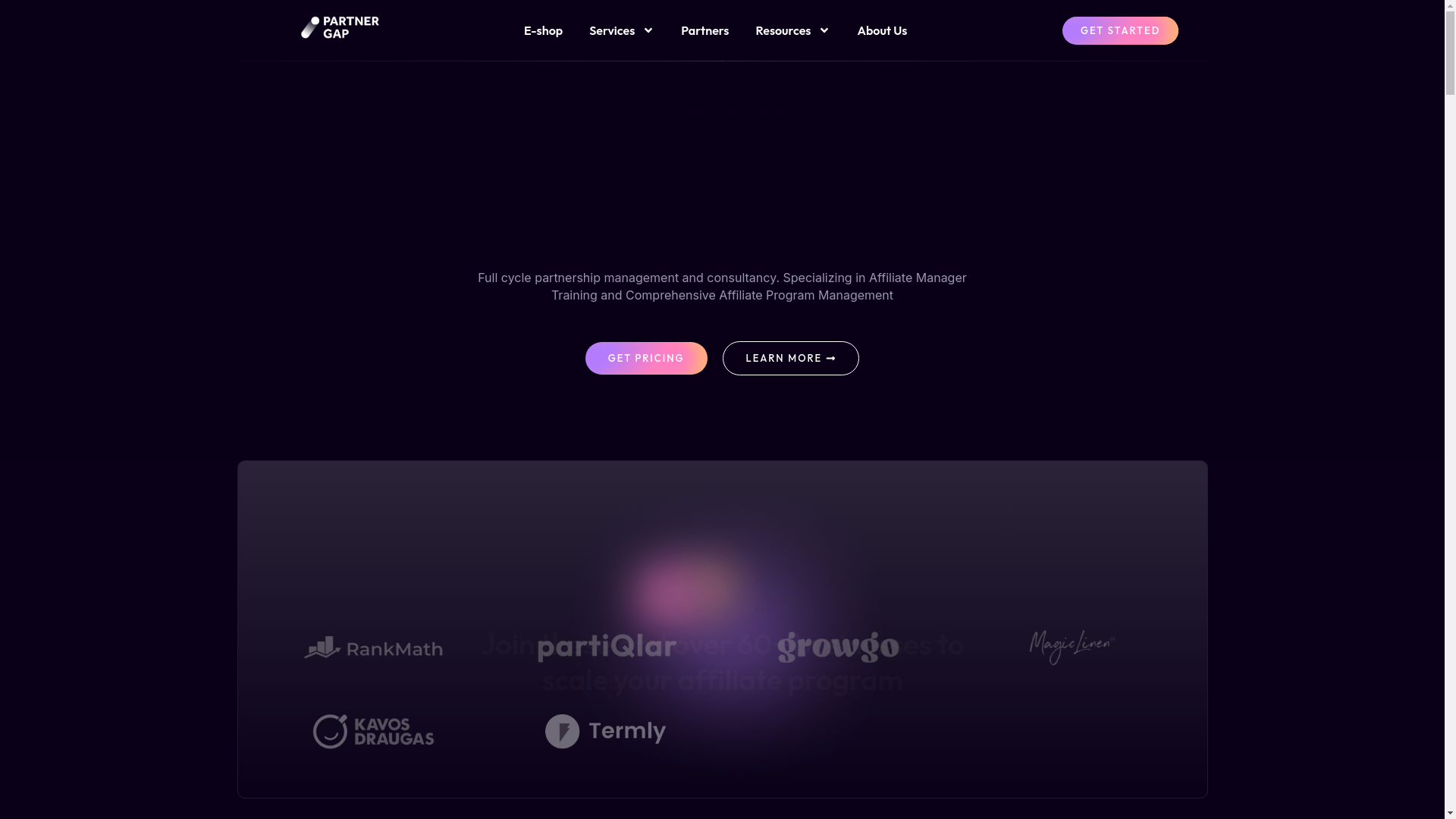 website screenshot of https://siteoutreachpartnergap.com/