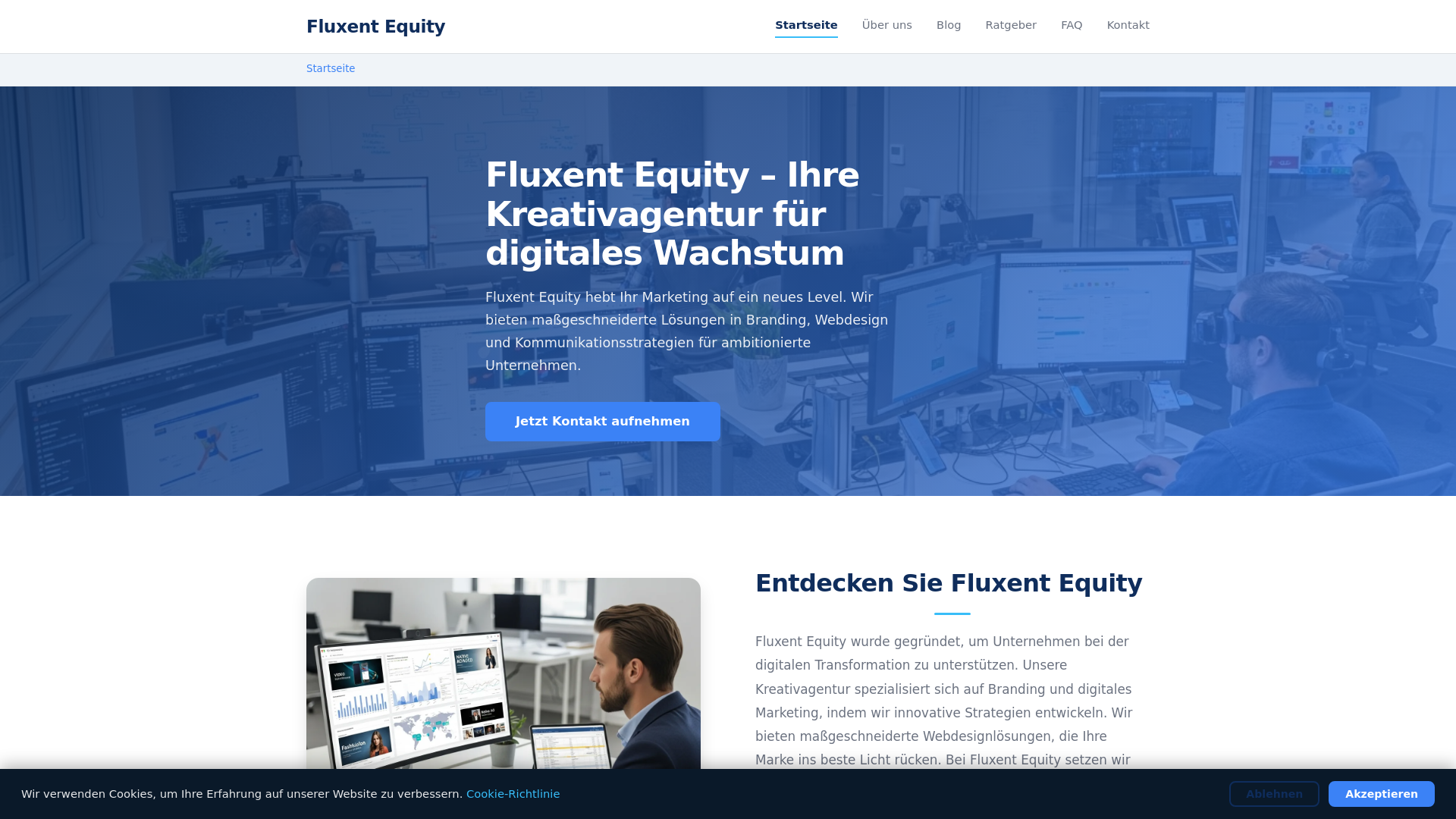 website screenshot of https://fluxent-equity.pro/