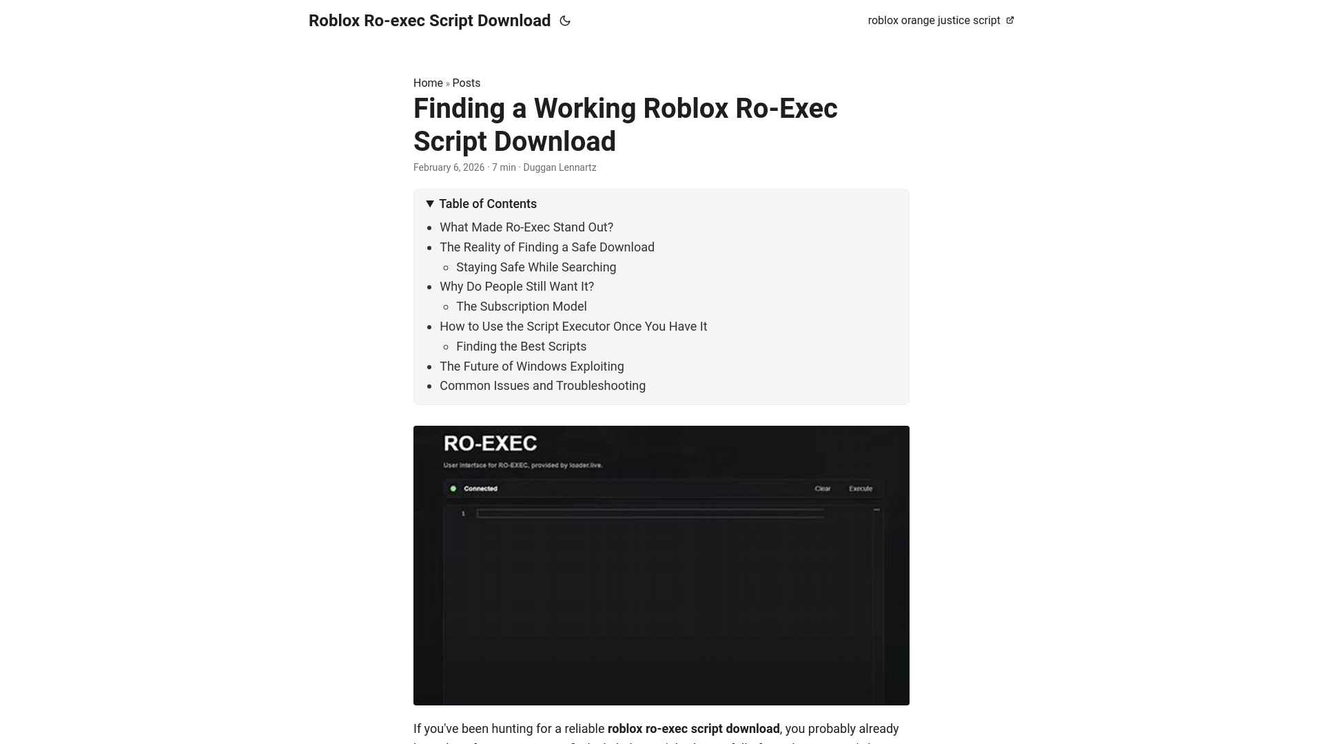website screenshot of https://roblox-ro-exec-script-download.pages.dev/