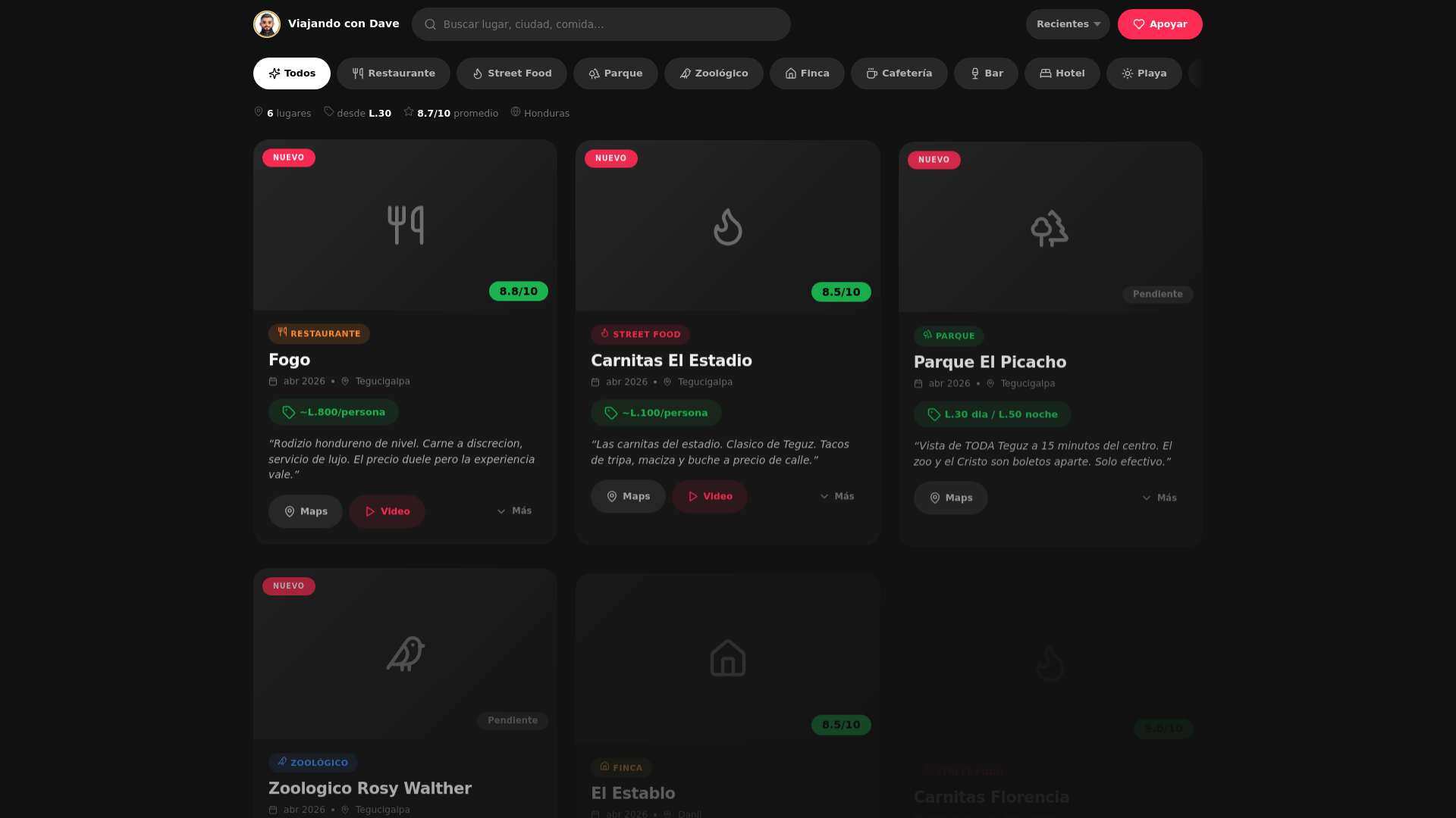 website screenshot of https://viajandocondave.pages.dev/