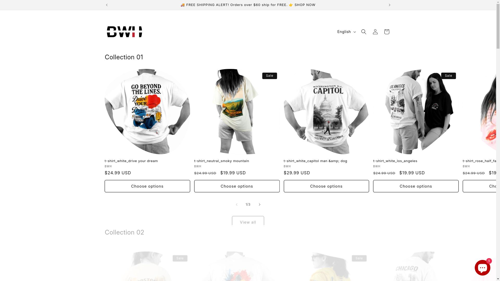 website screenshot of https://blackandwhitehorizon.com/