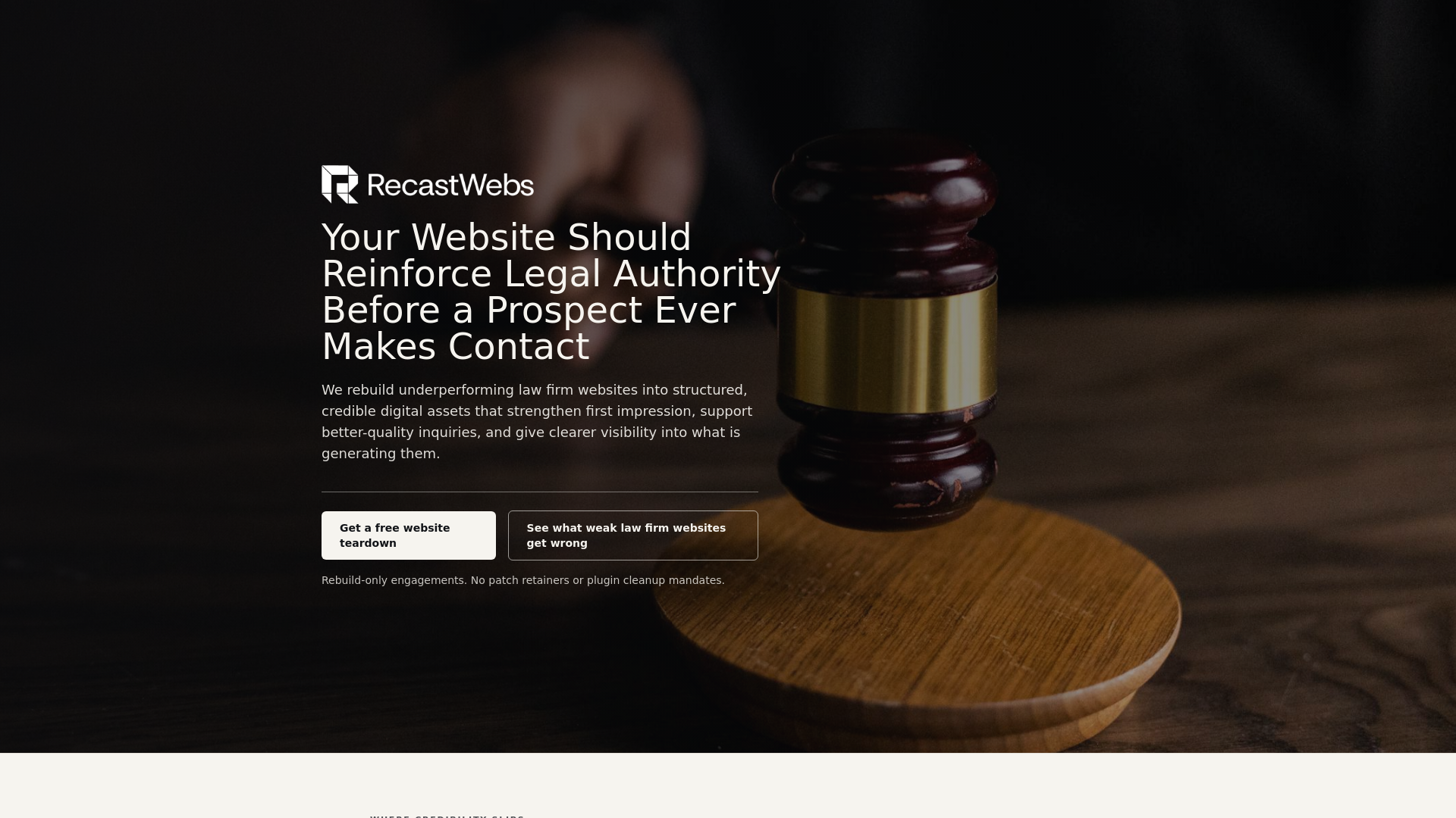 website screenshot of https://recastwebs.com/