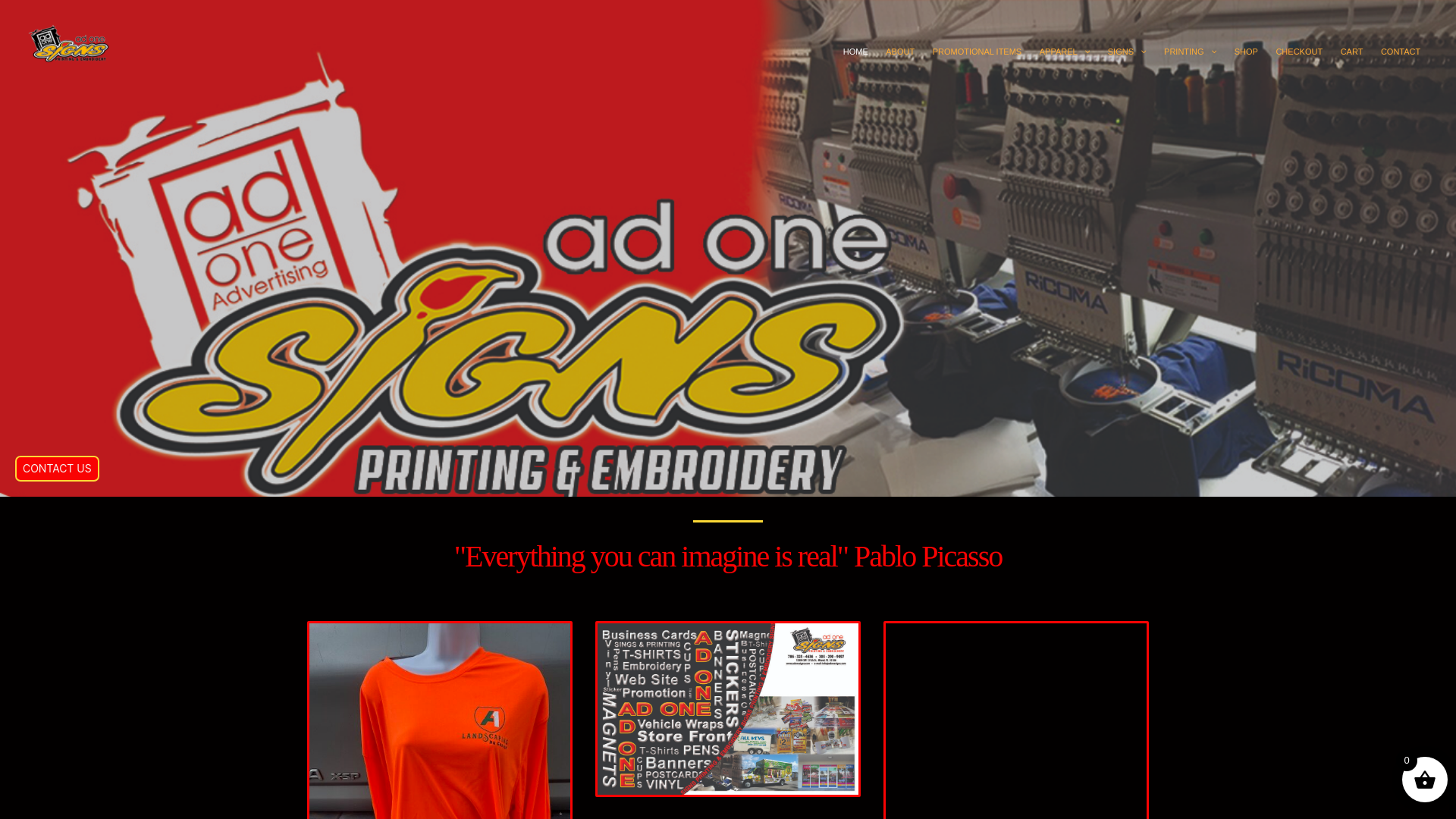 website screenshot of https://adonesigns.com