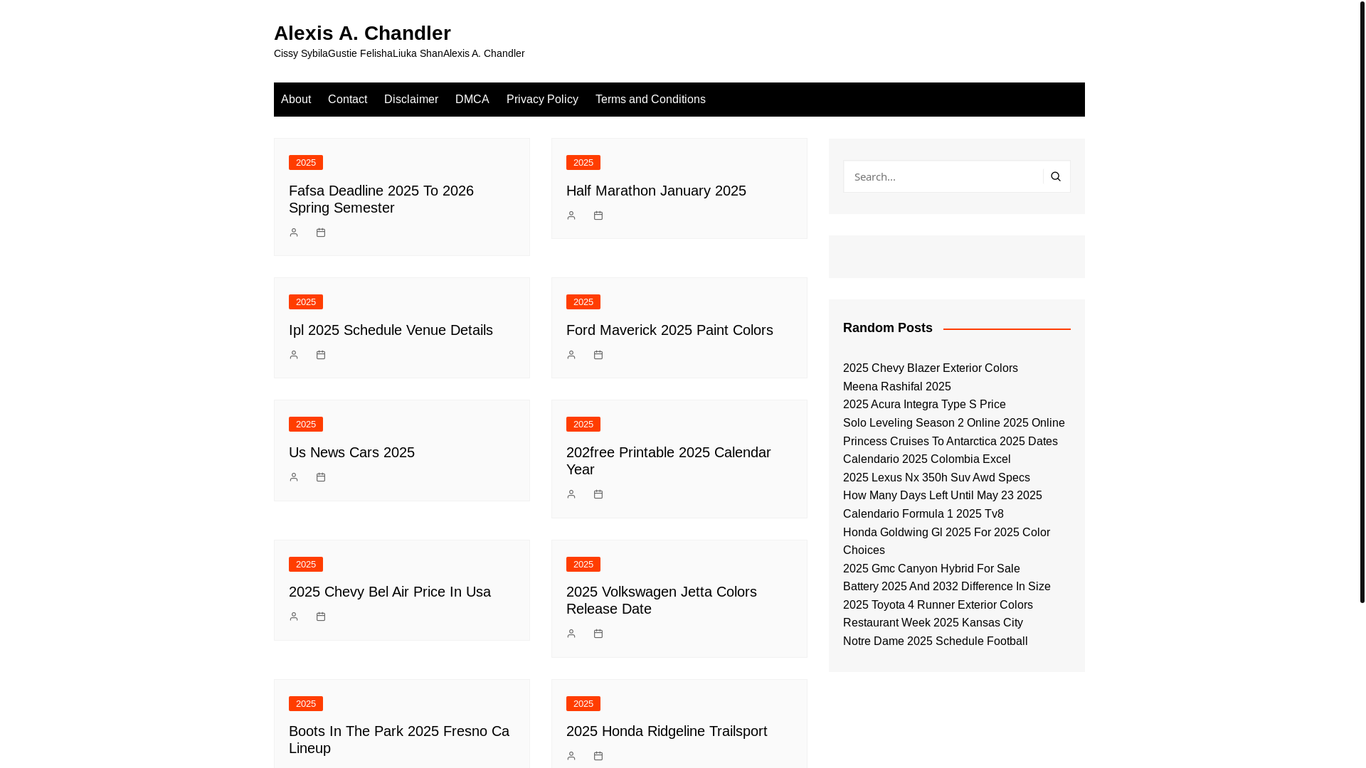 website screenshot of https://alexisachandler.pages.dev/