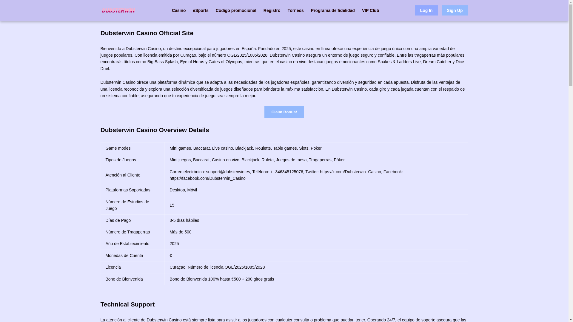website screenshot of https://dubsterwin-es.pages.dev/