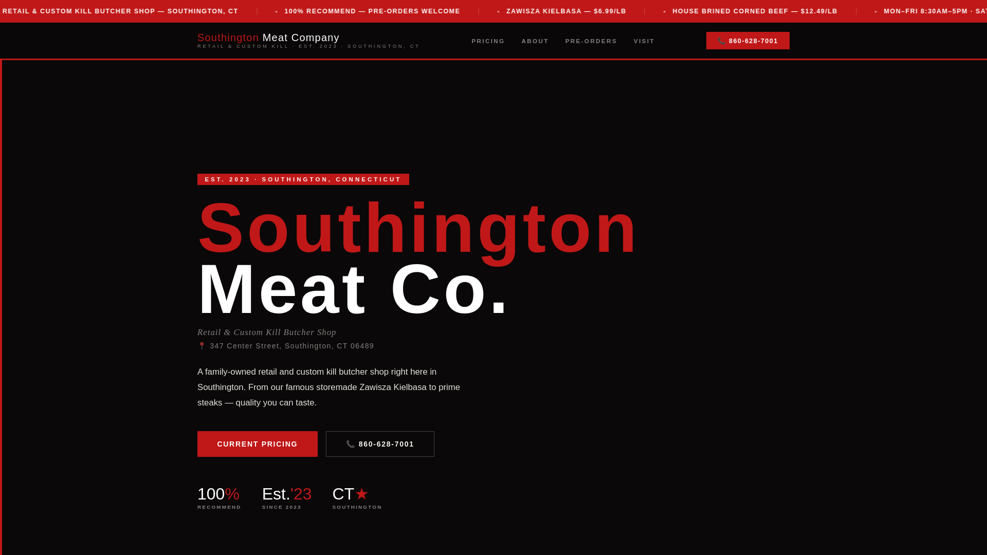 website screenshot of https://southingtonmeat.pages.dev/
