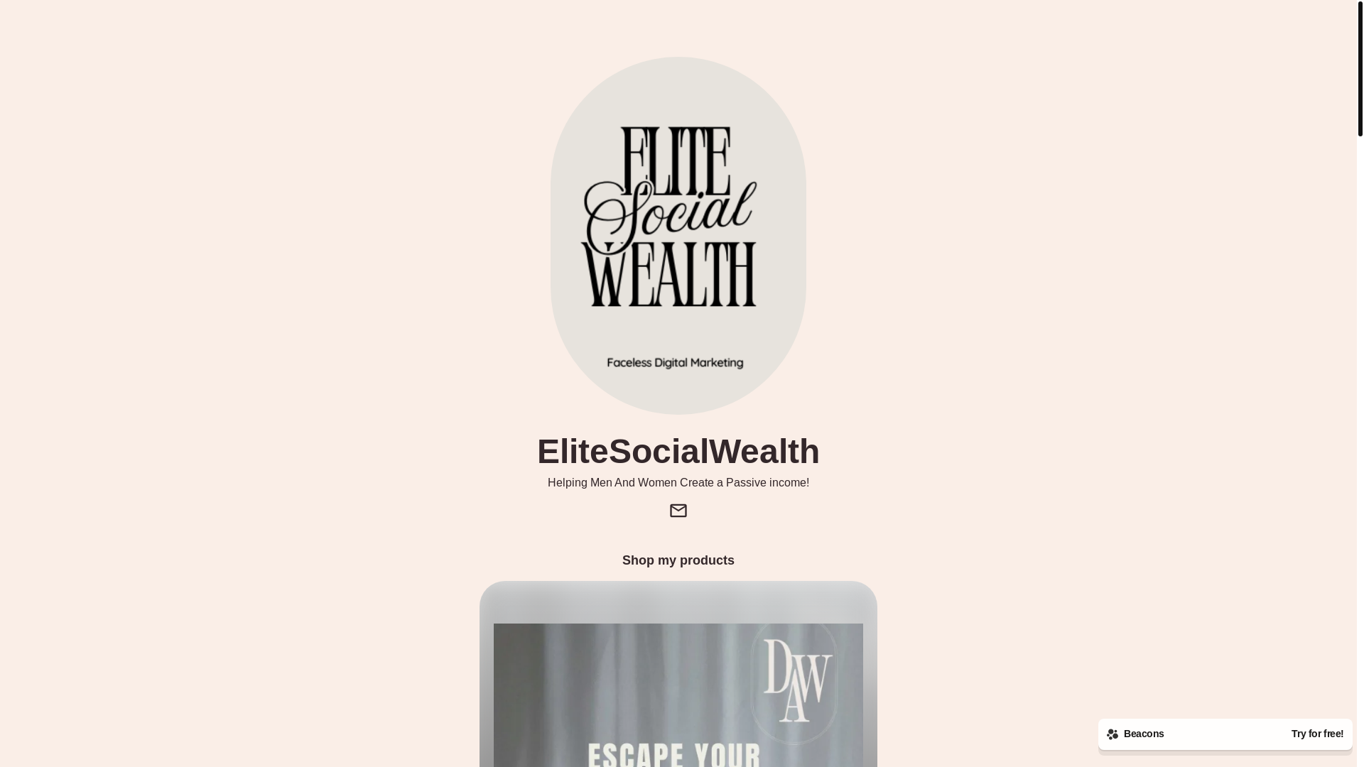 website screenshot of https://elitesocialwealth.com/