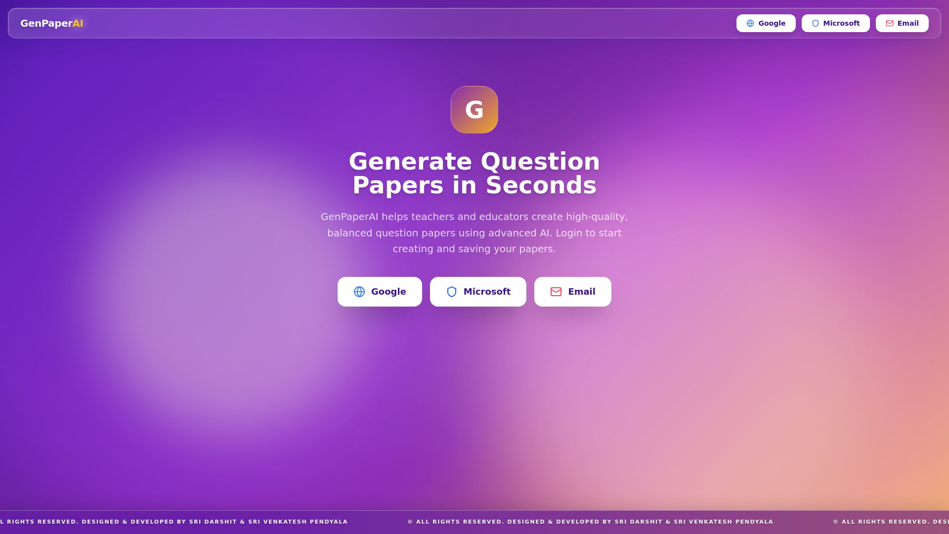 website screenshot of https://genpaperai.pages.dev/