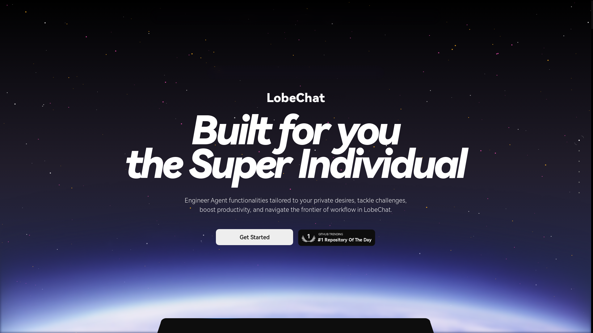 website screenshot of https://lobehub.com