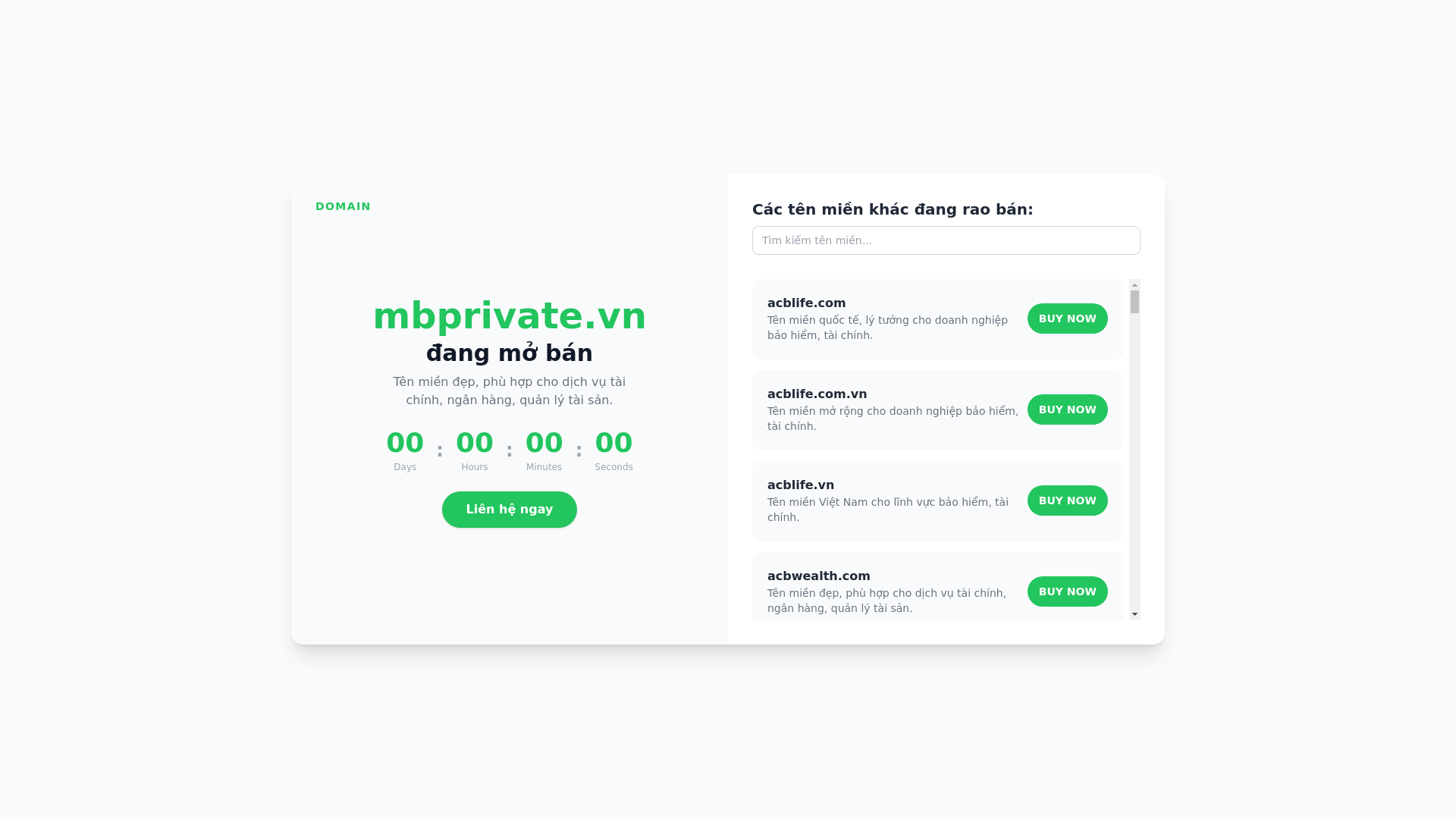 website screenshot of https://mbprivate.vn/