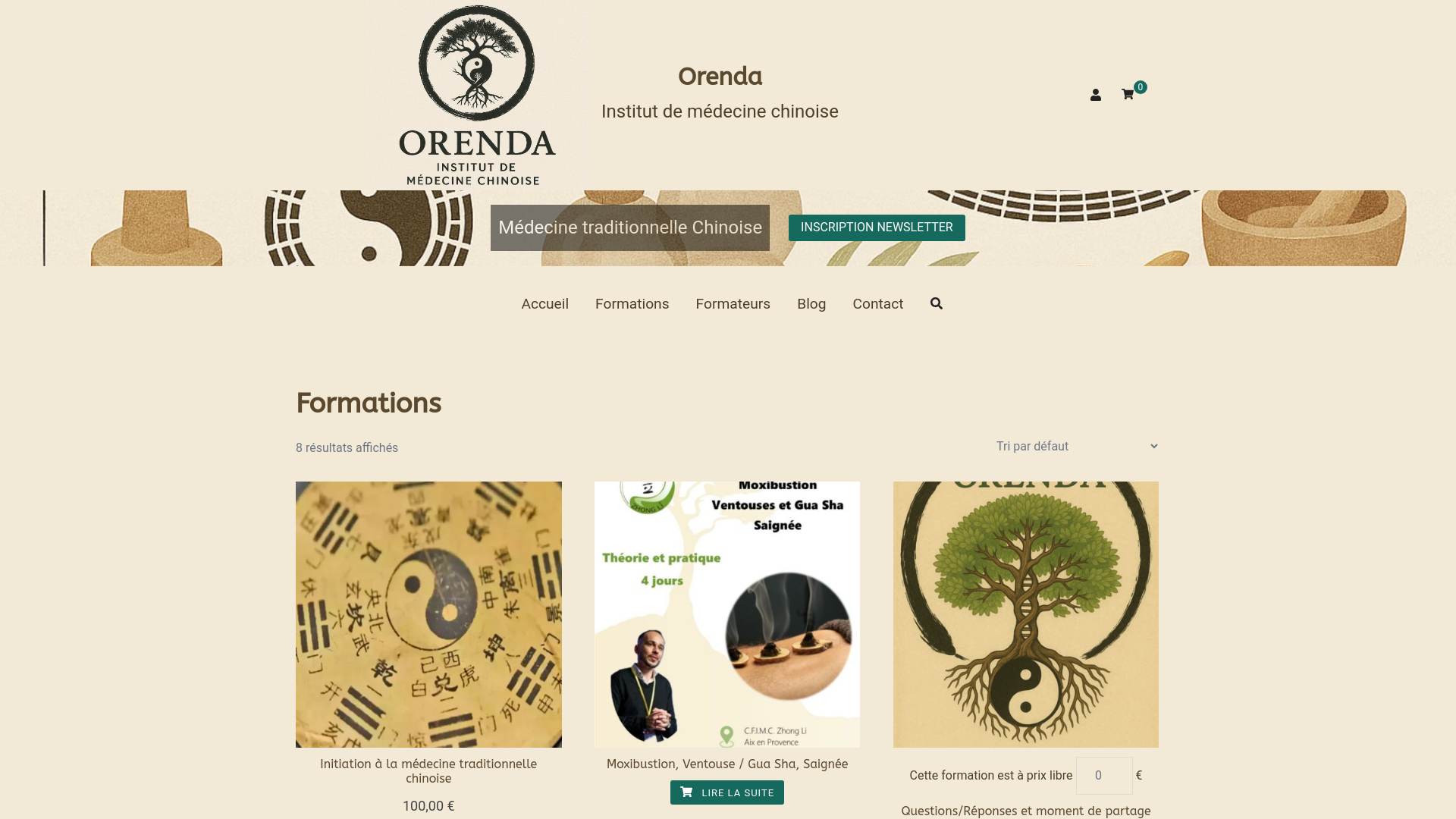 website screenshot of https://orenda-institut.com