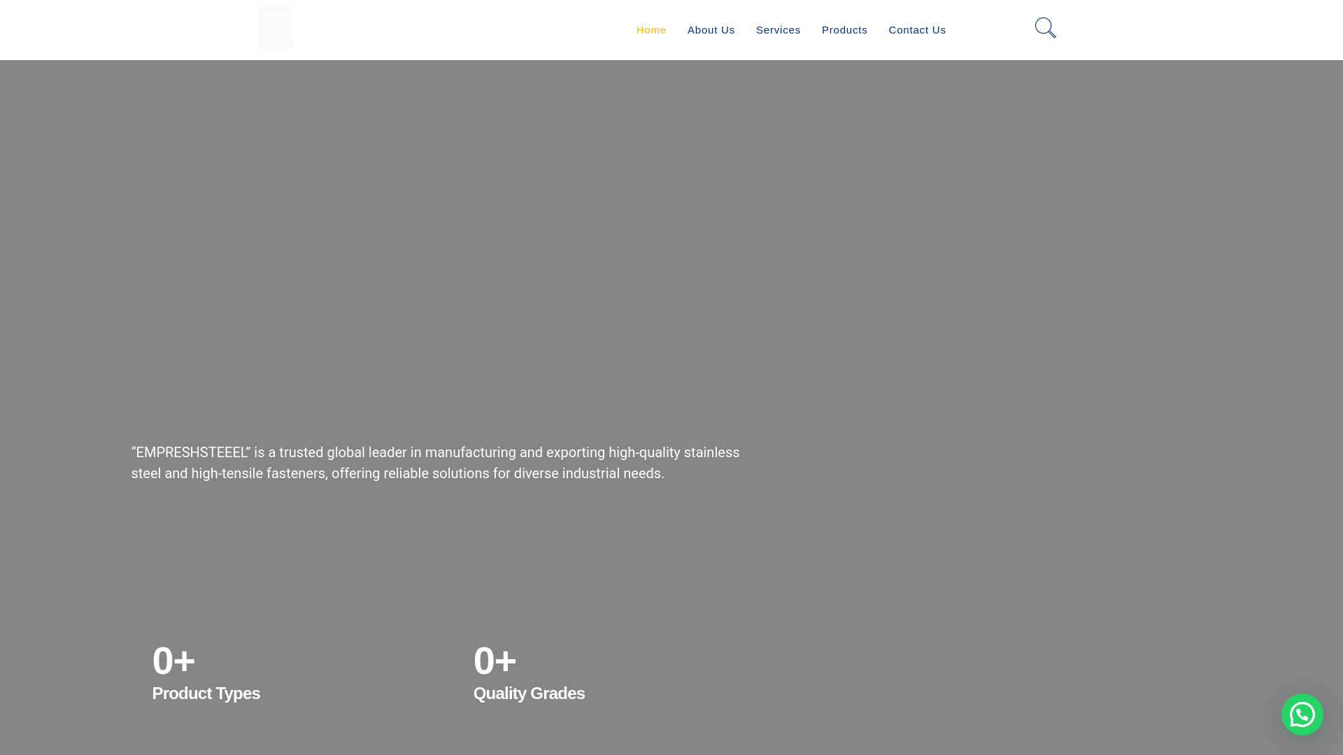 website screenshot of https://empreshsteel.com