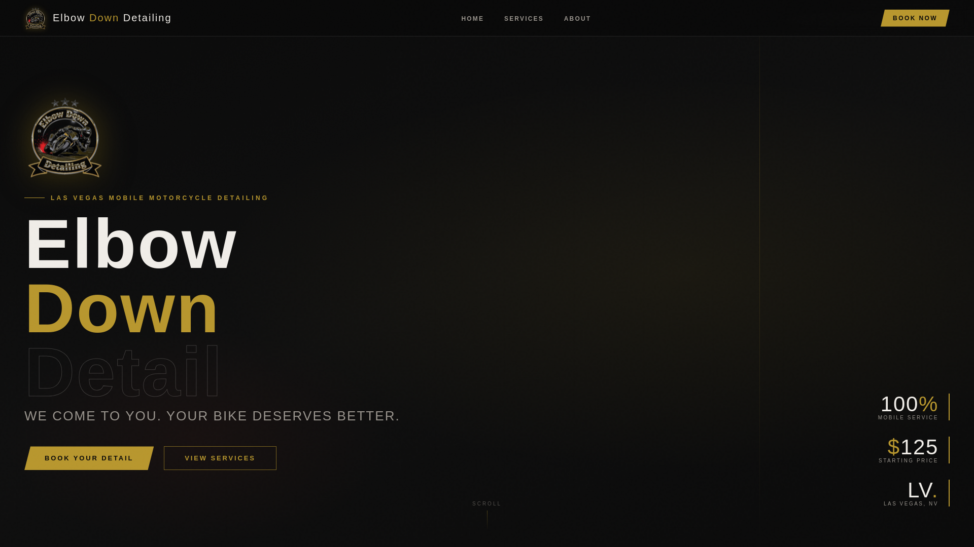 website screenshot of https://elbow-down-detailing.pages.dev/