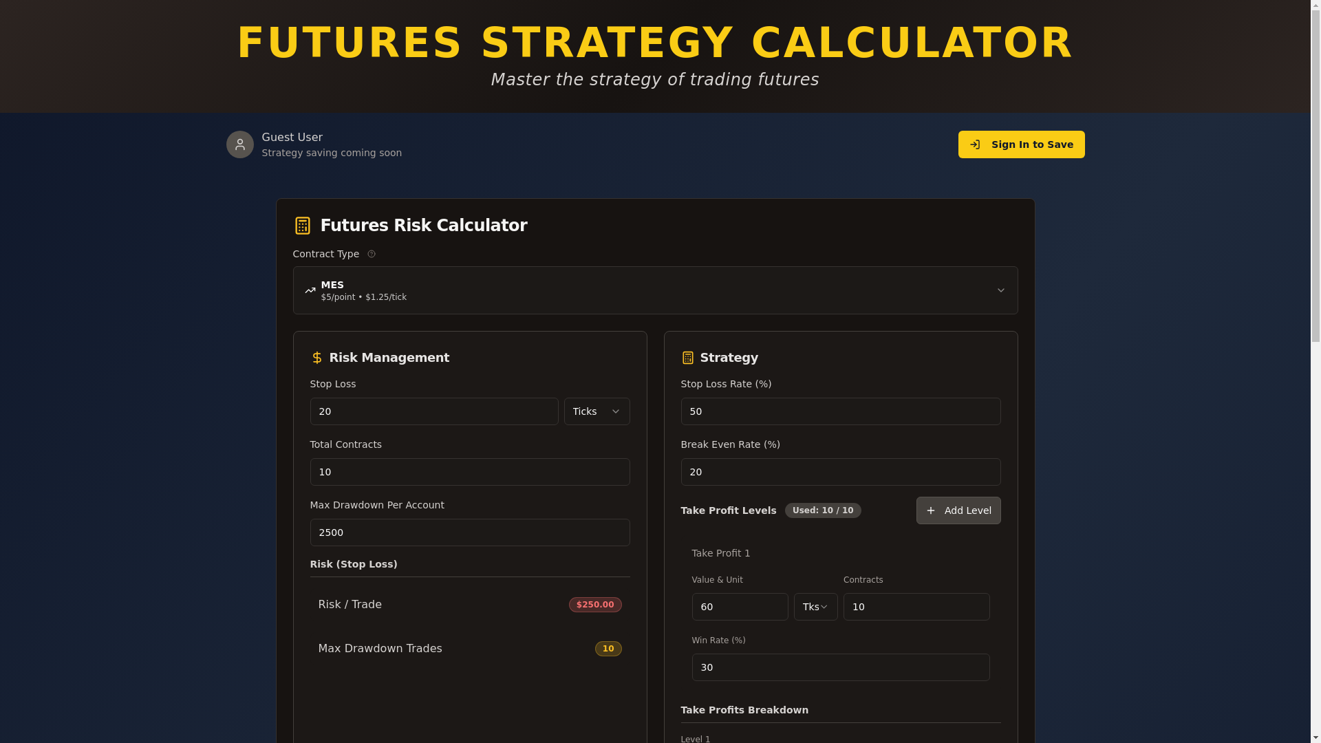 website screenshot of https://masterfuturesstrategy.com/