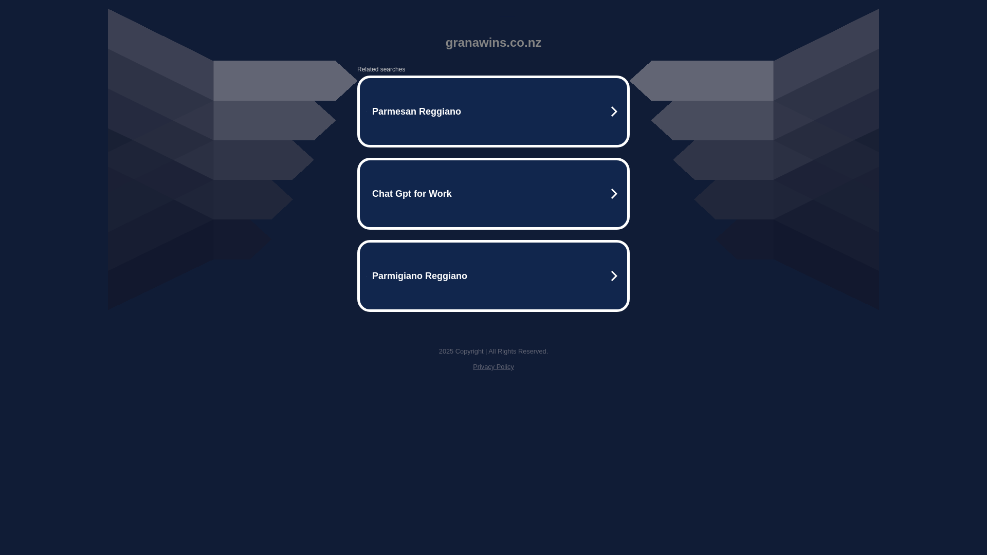 website screenshot of https://granawins.co.nz/