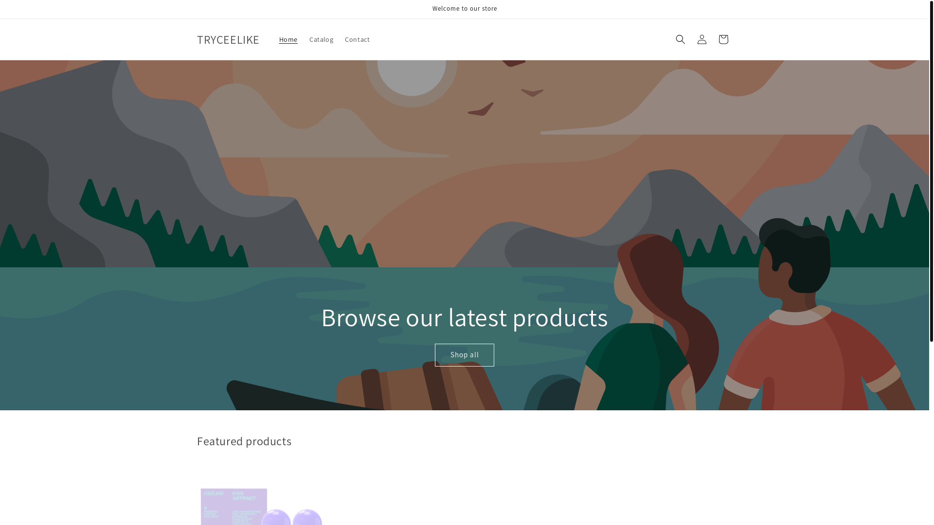 website screenshot of https://tryceelike.shop/