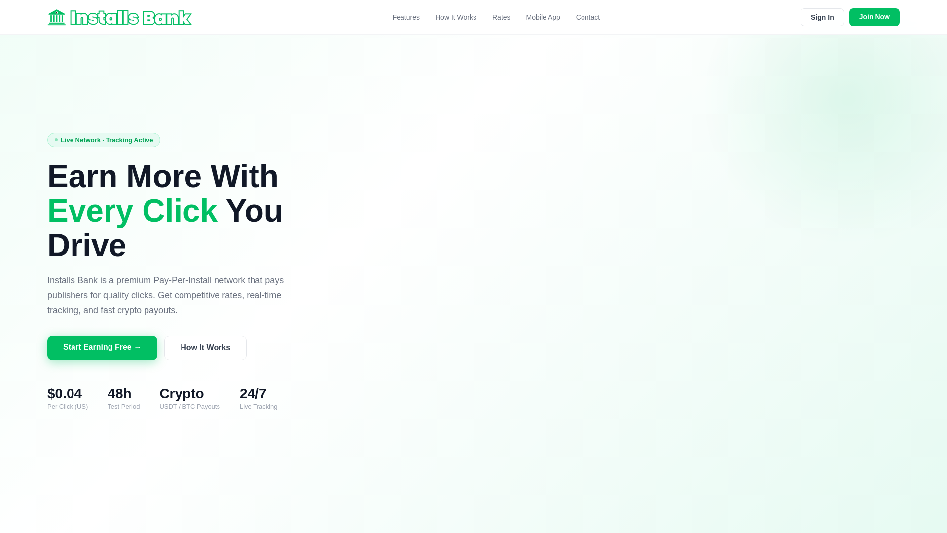 website screenshot of https://installsbank.com/