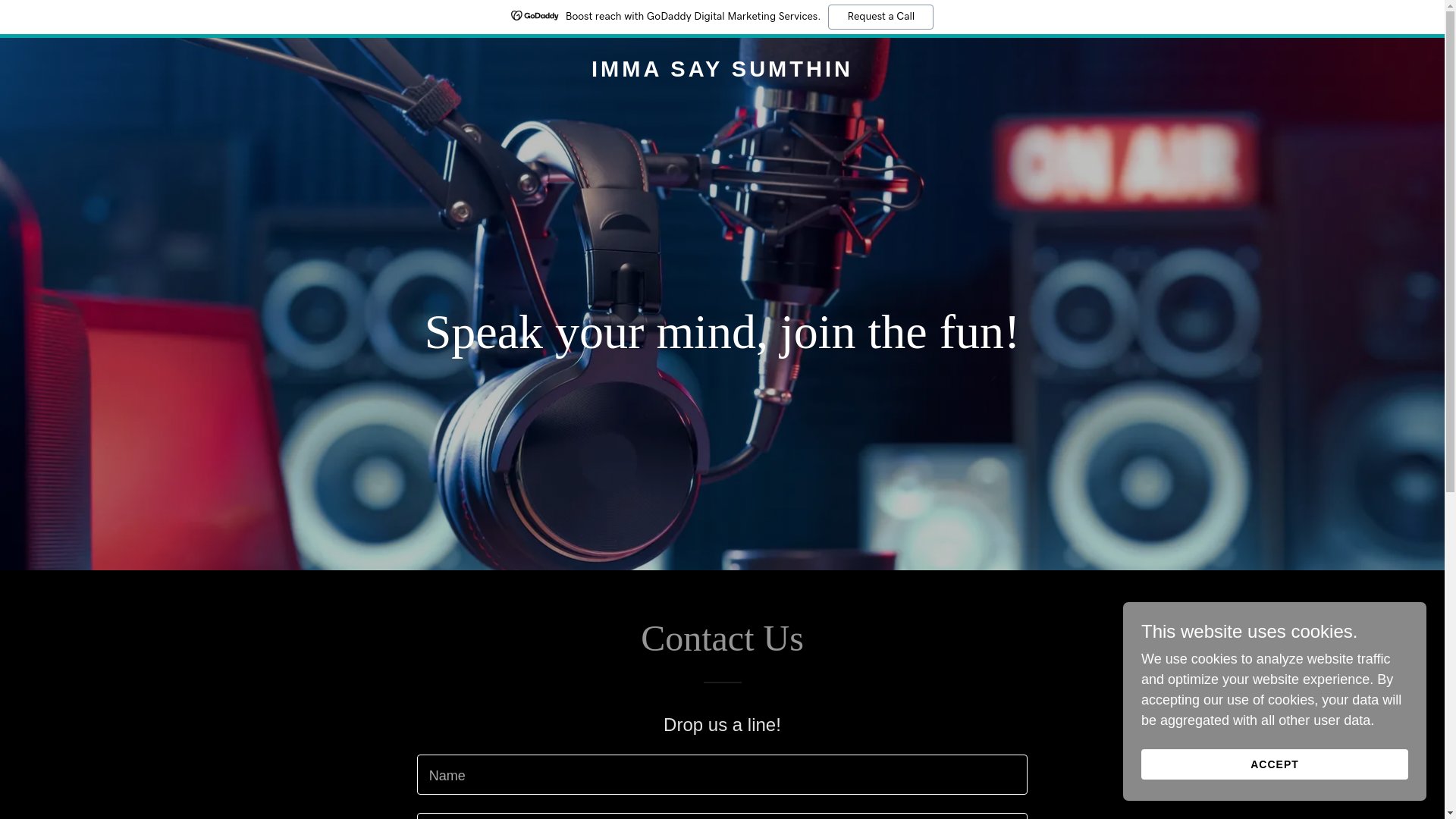 website screenshot of https://immasaysumthin.com/