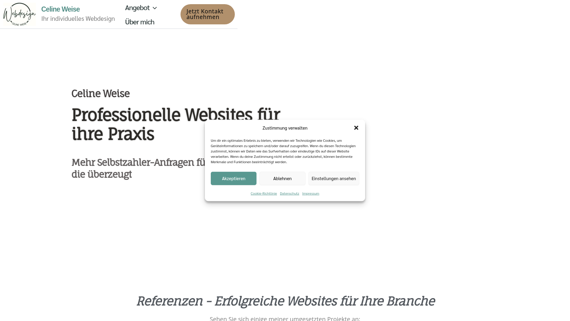 website screenshot of https://celineweise.org/