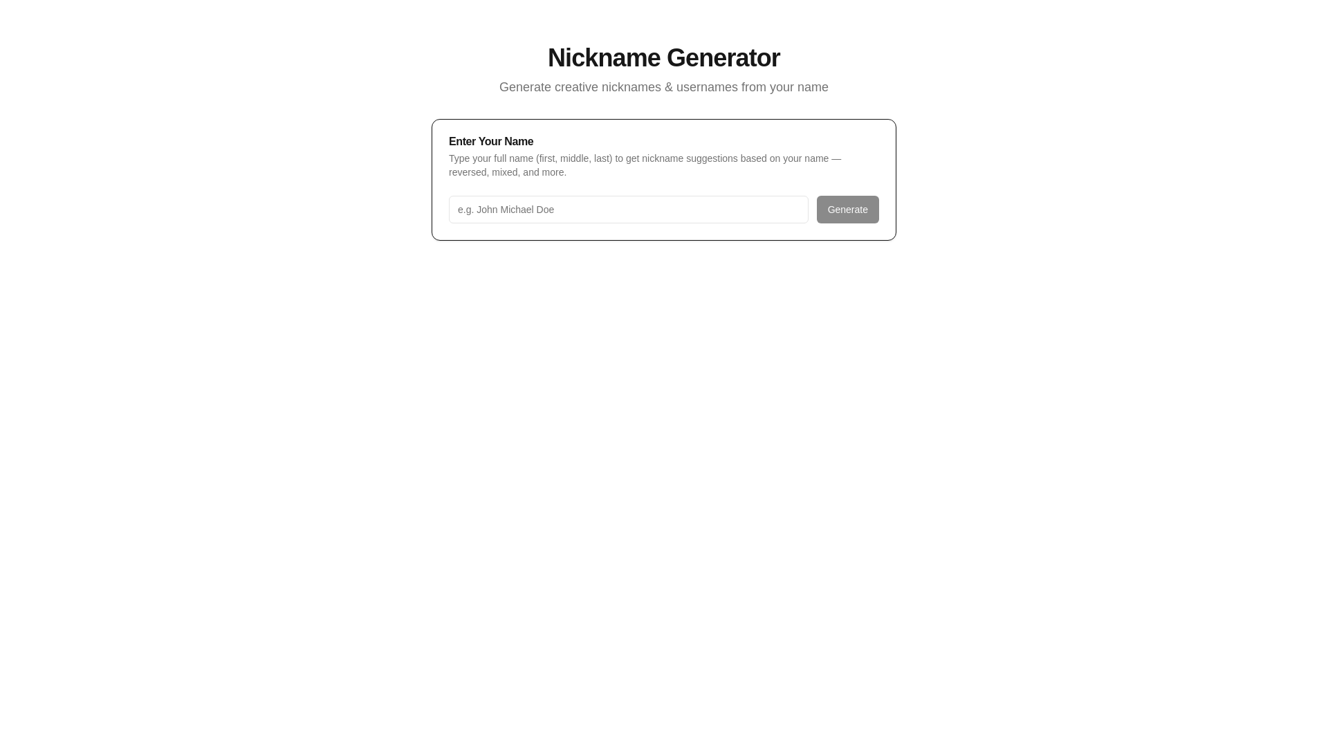 website screenshot of https://nickname-generator-bjp.pages.dev/