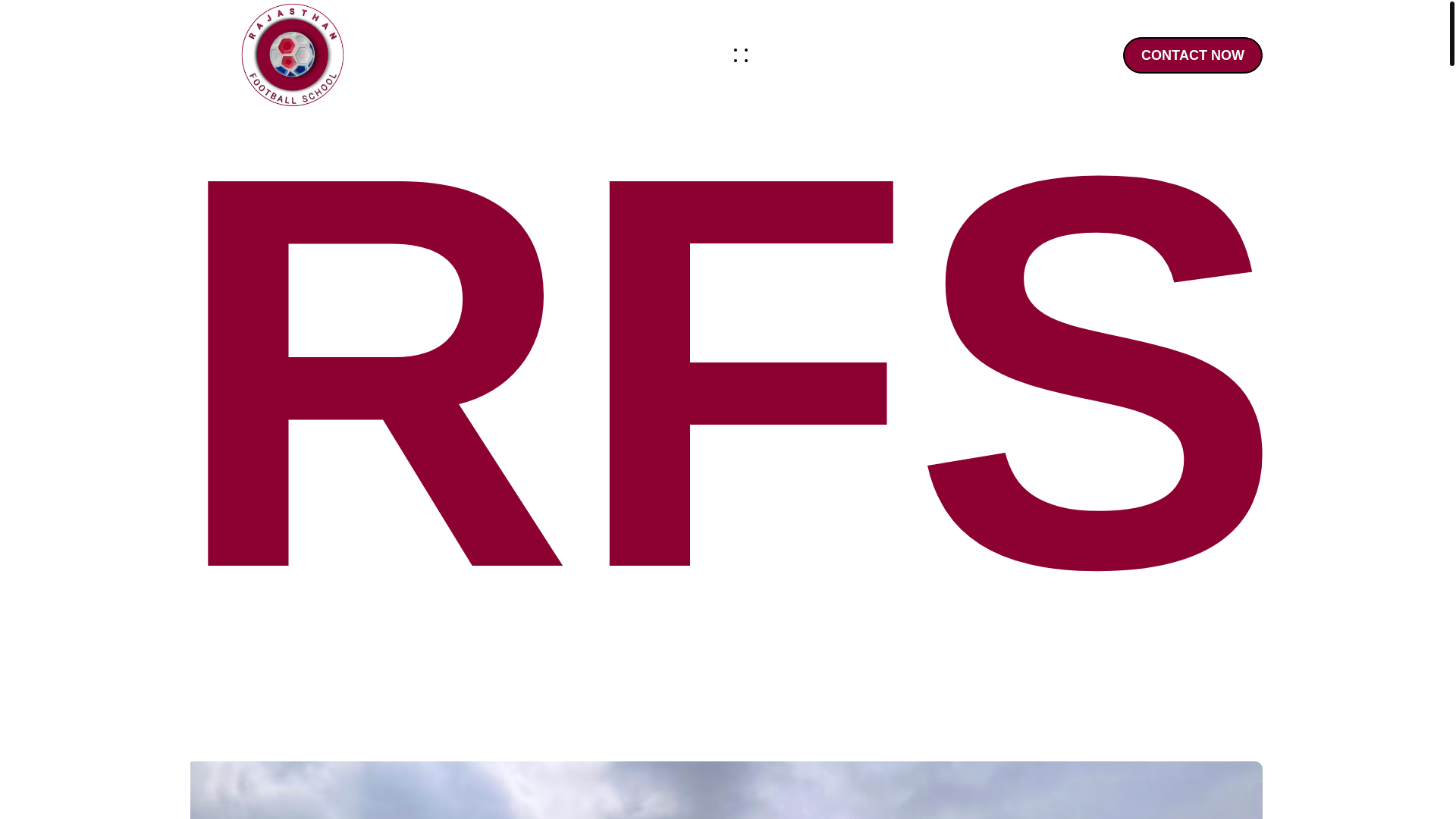 website screenshot of https://rajasthanfootballschool.in/