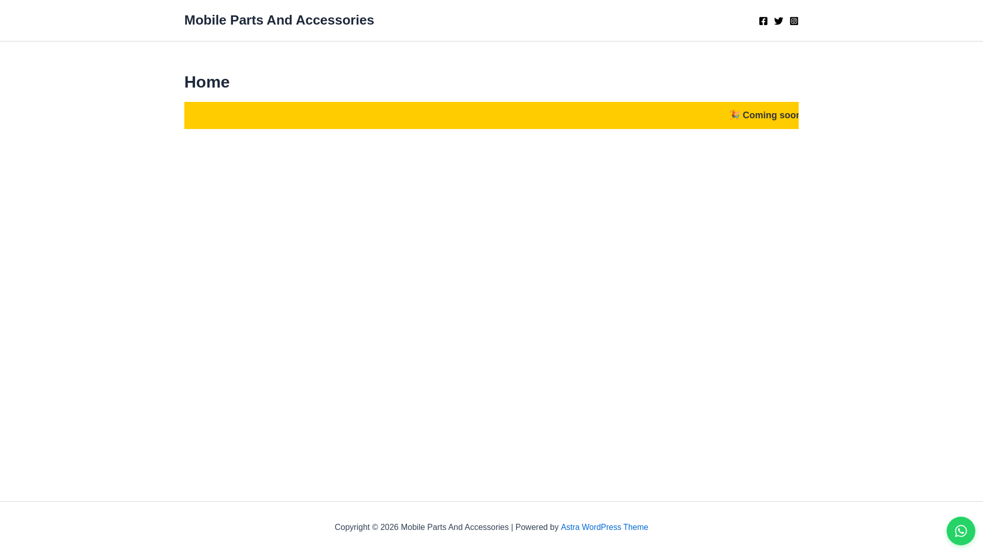 website screenshot of https://mobilepartsandaccessories.com/