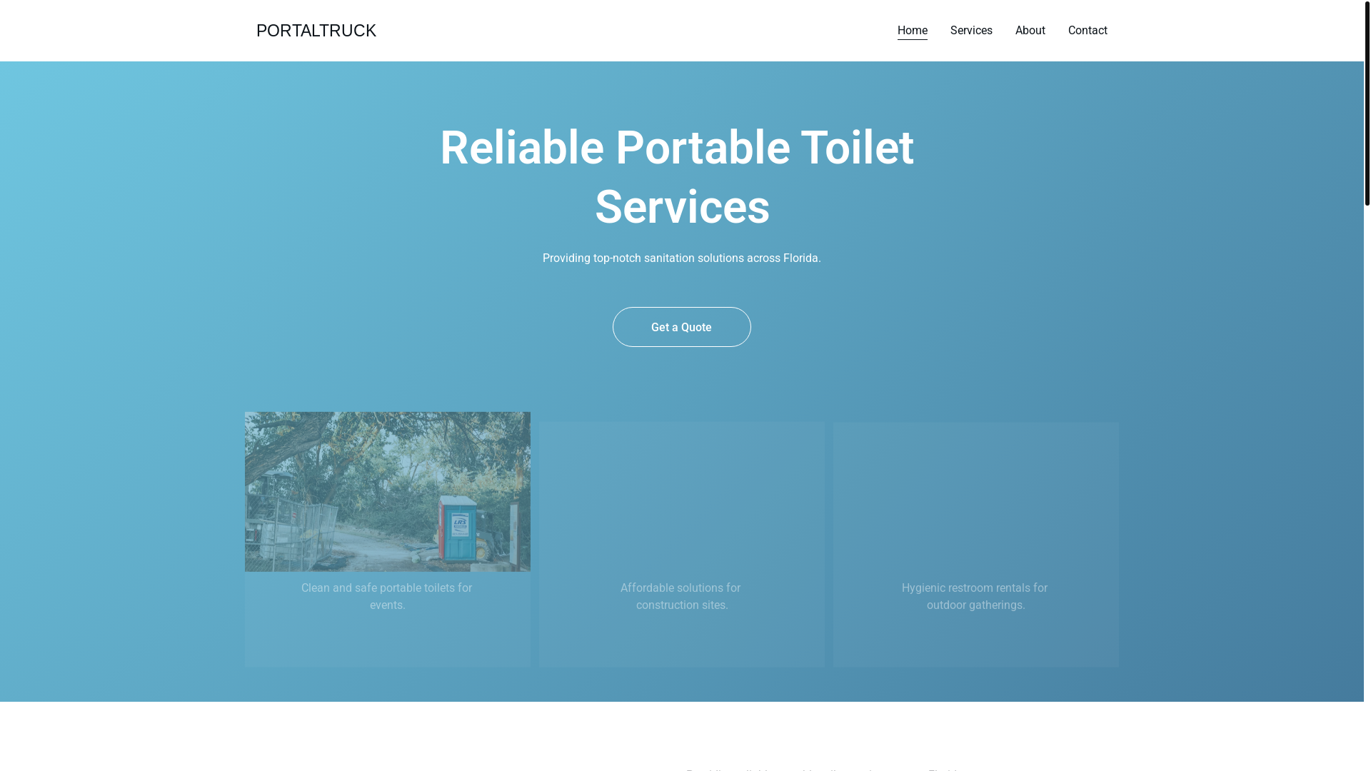 website screenshot of https://portaltruckportabletoiltes.store/