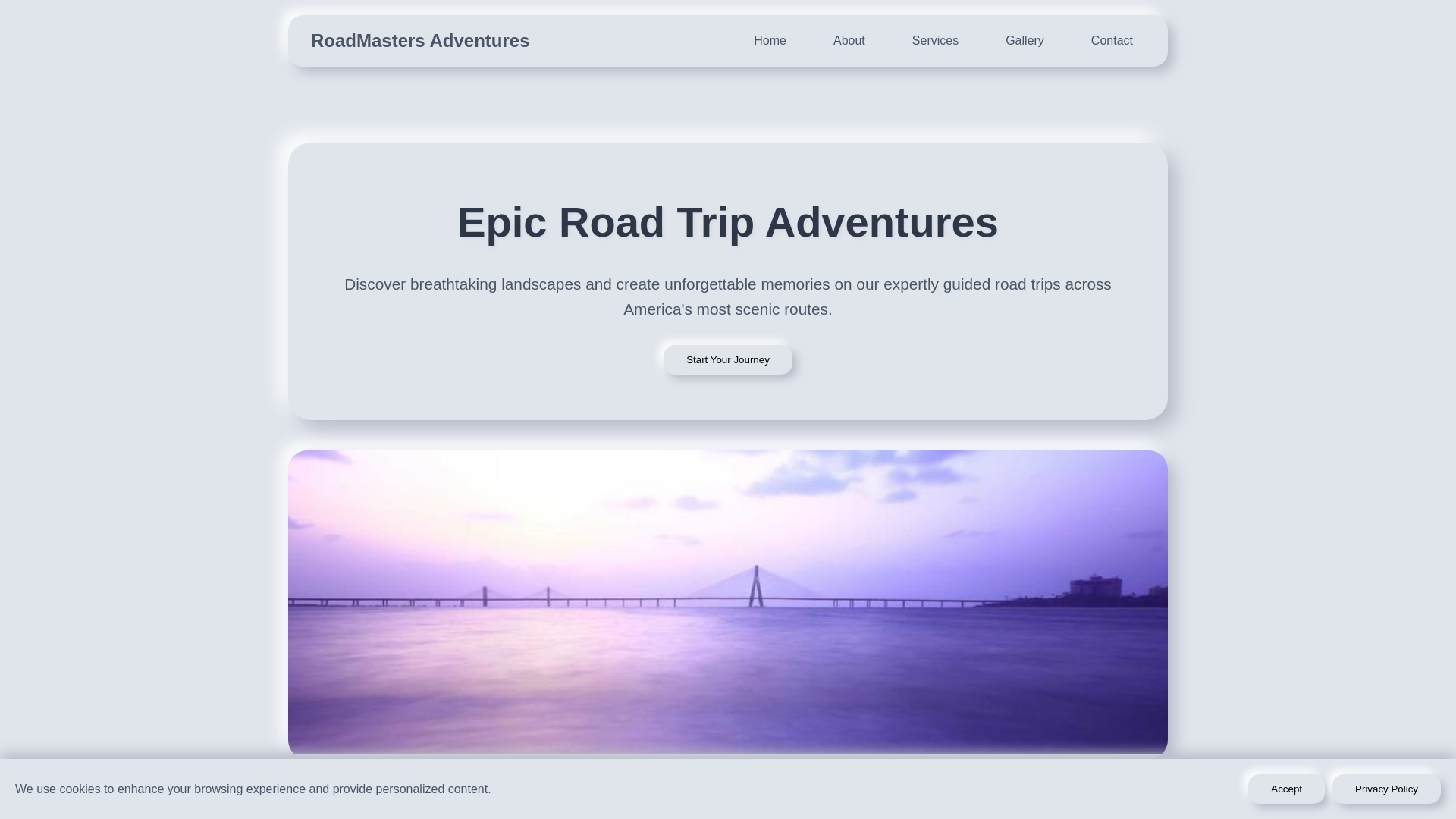 website screenshot of https://roadmastersadventures.digital/