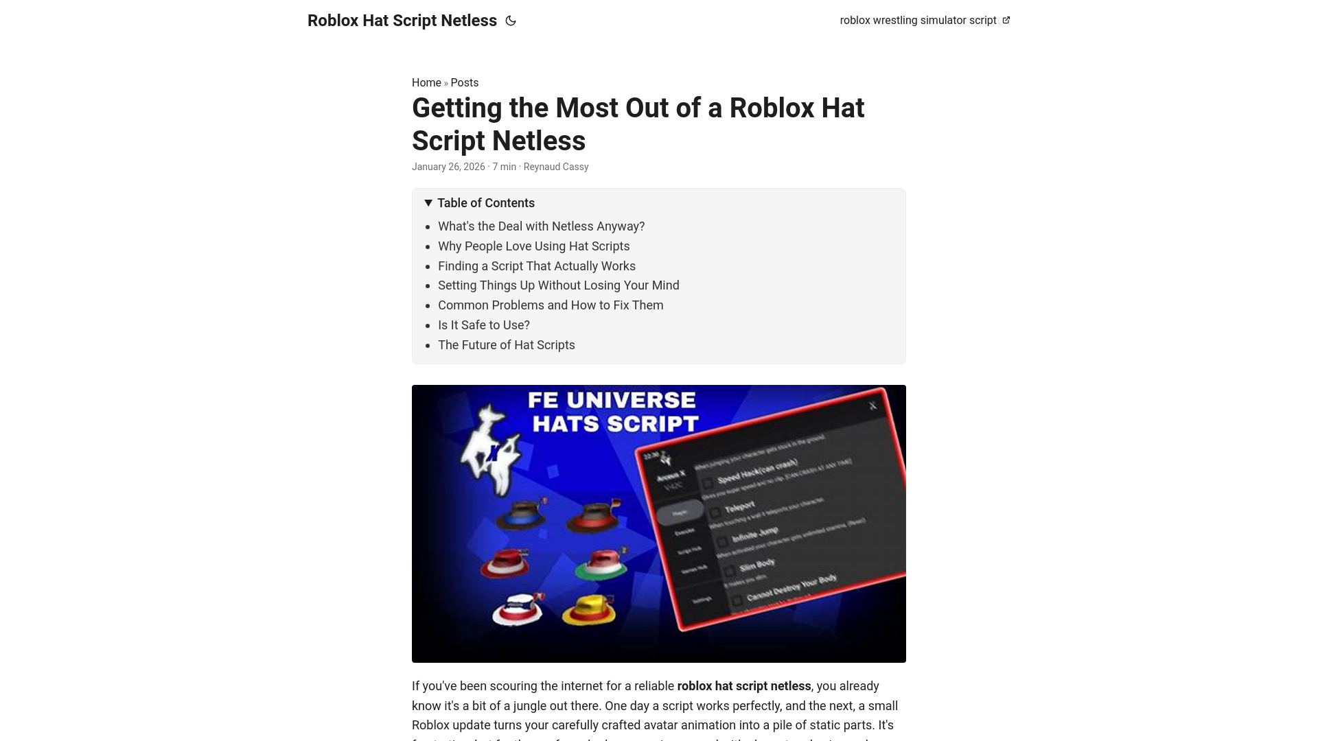 website screenshot of https://roblox-hat-script-netless.pages.dev/