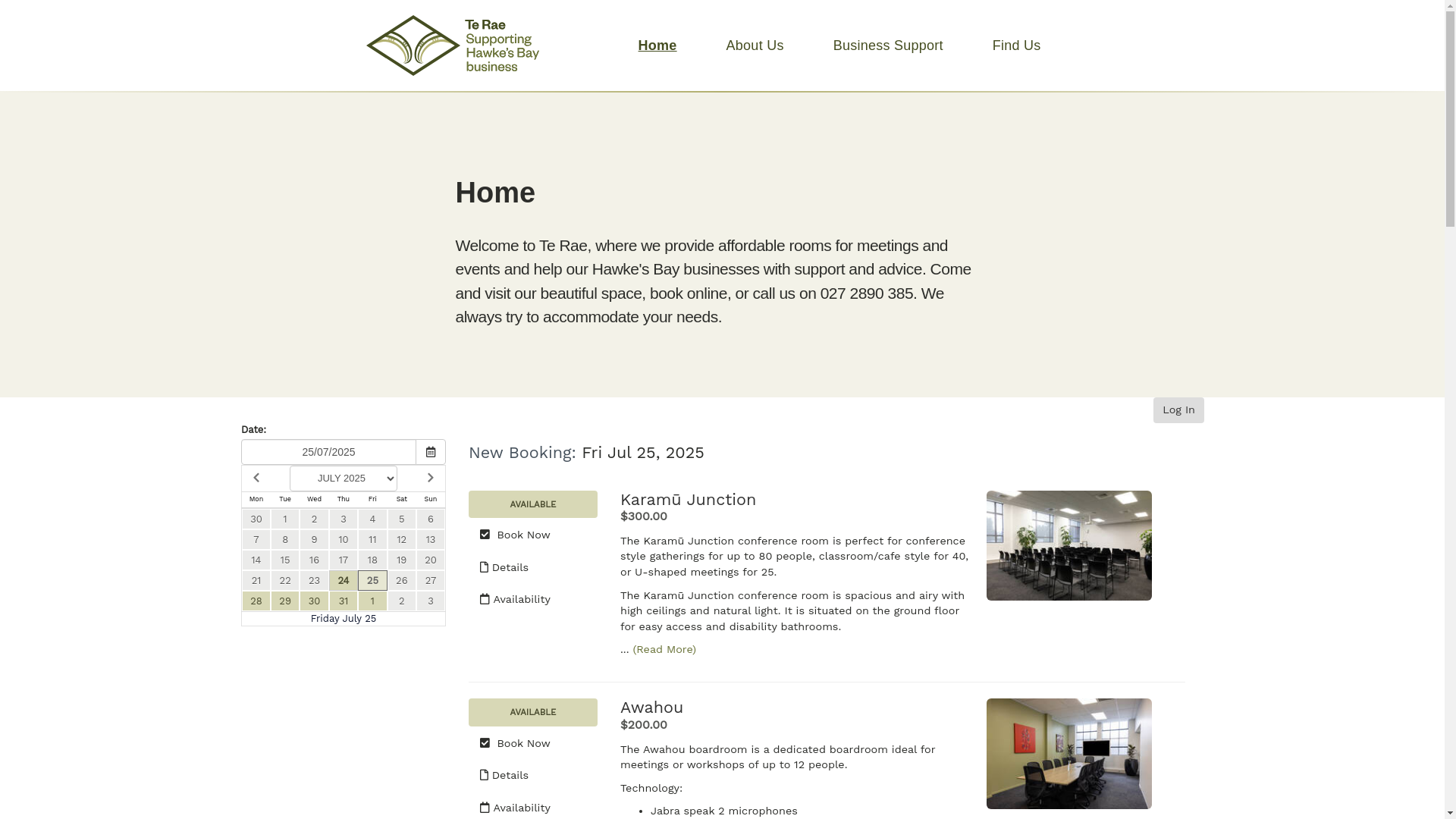 website screenshot of https://te-rae.co.nz/