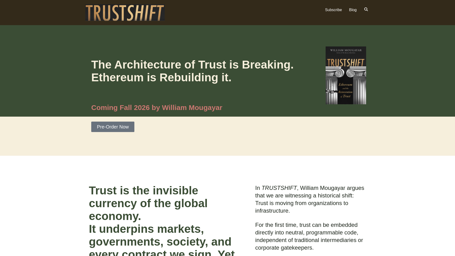 website screenshot of https://trustshift.world/