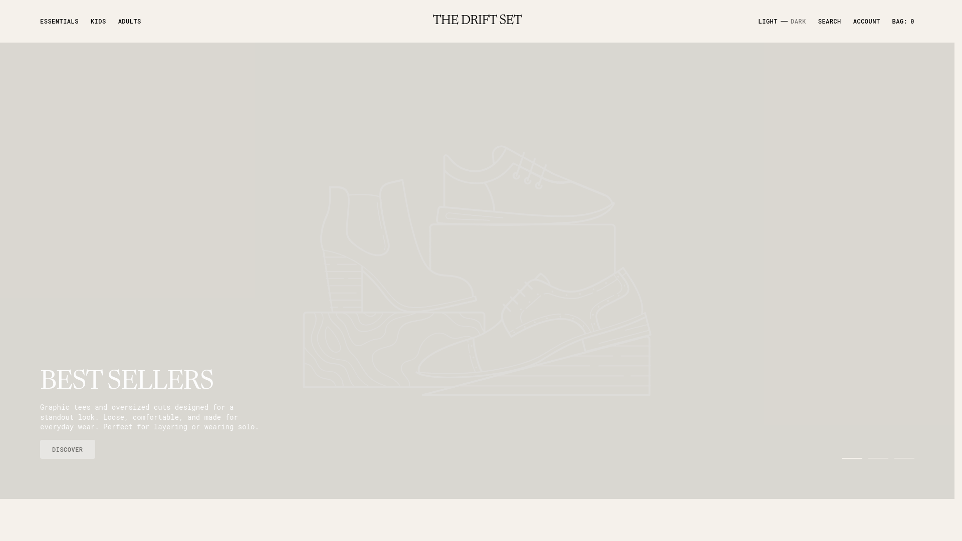 website screenshot of https://thedriftset.co