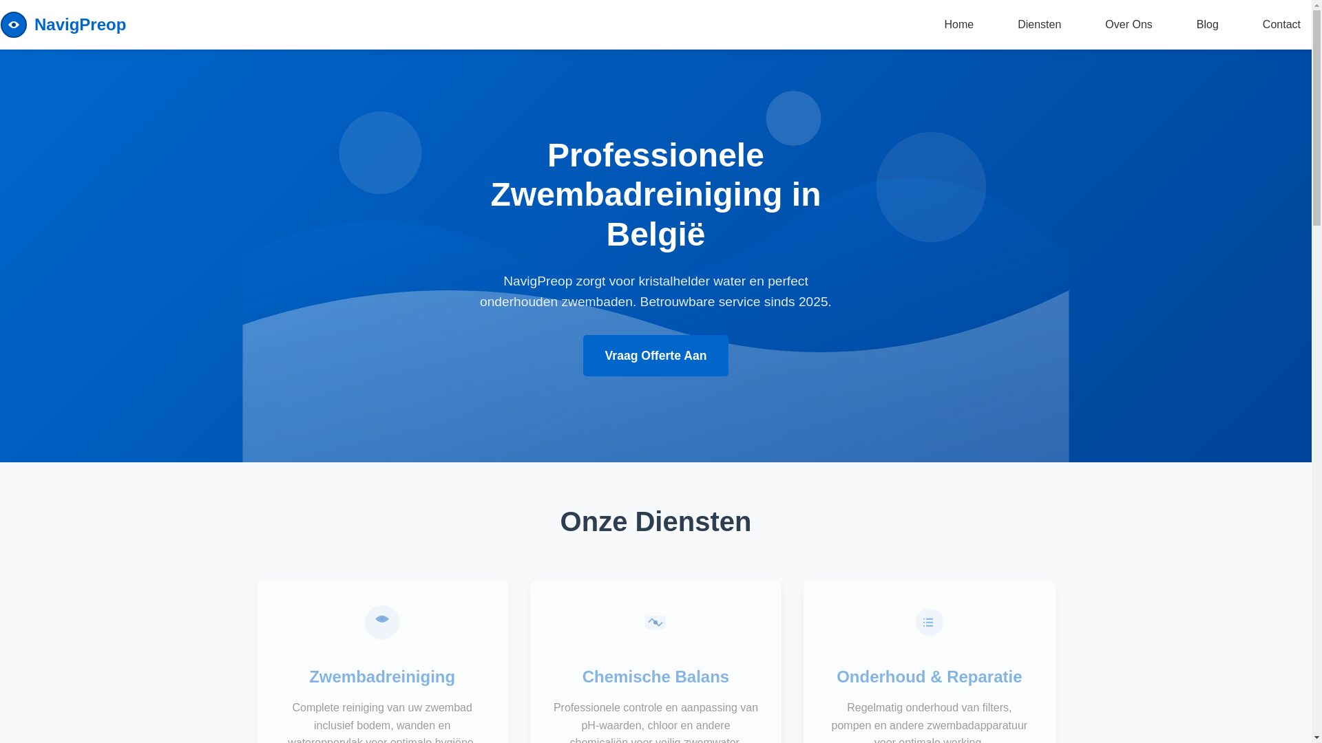 website screenshot of https://navigpreop.com/