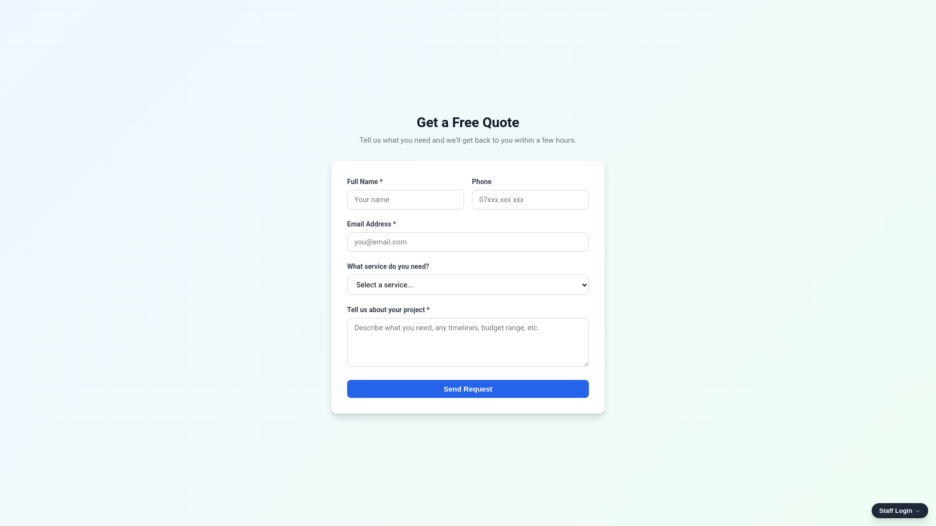website screenshot of https://leadflow-demo.pages.dev/
