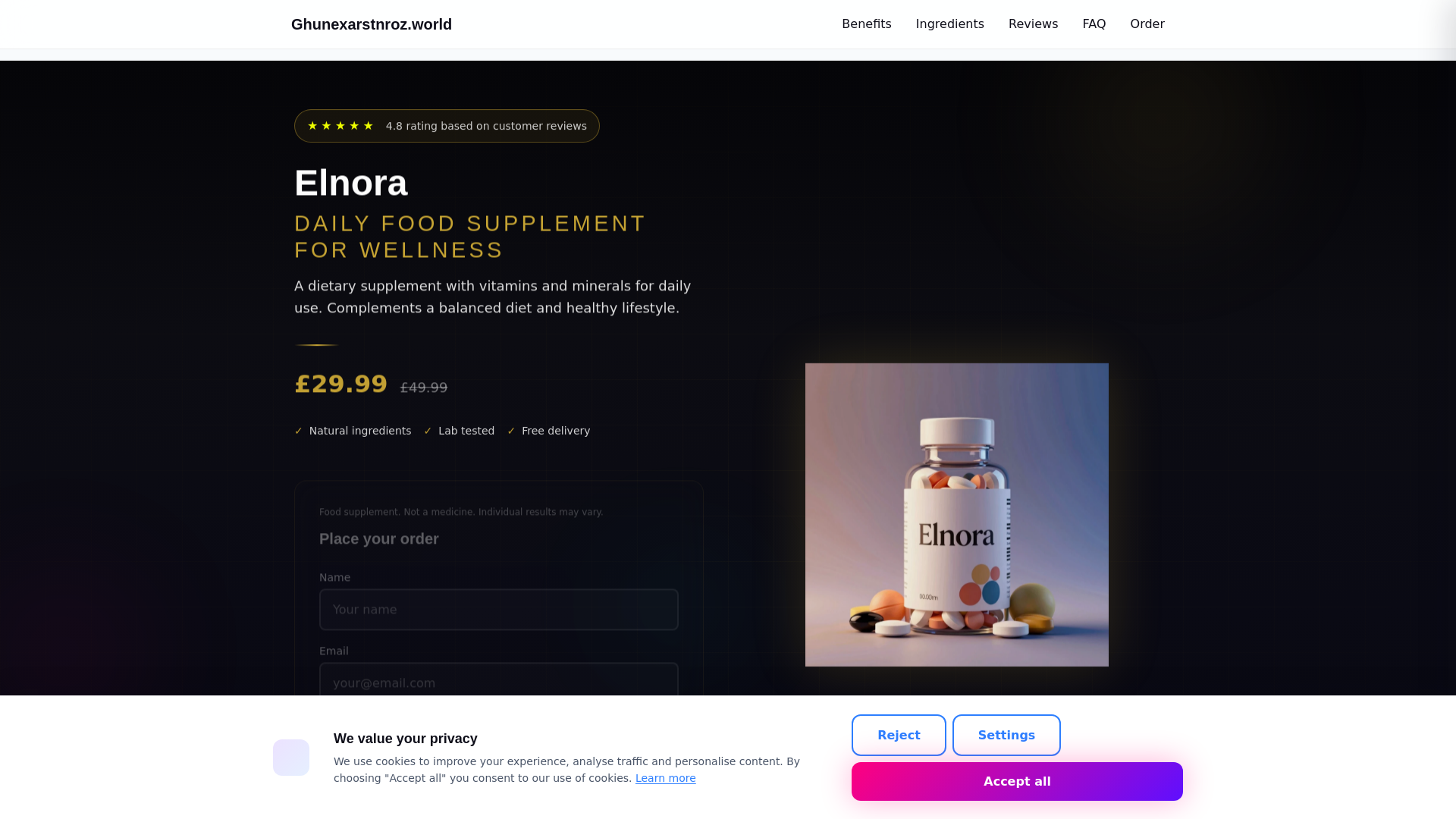 website screenshot of https://ghunexarstnroz.world/