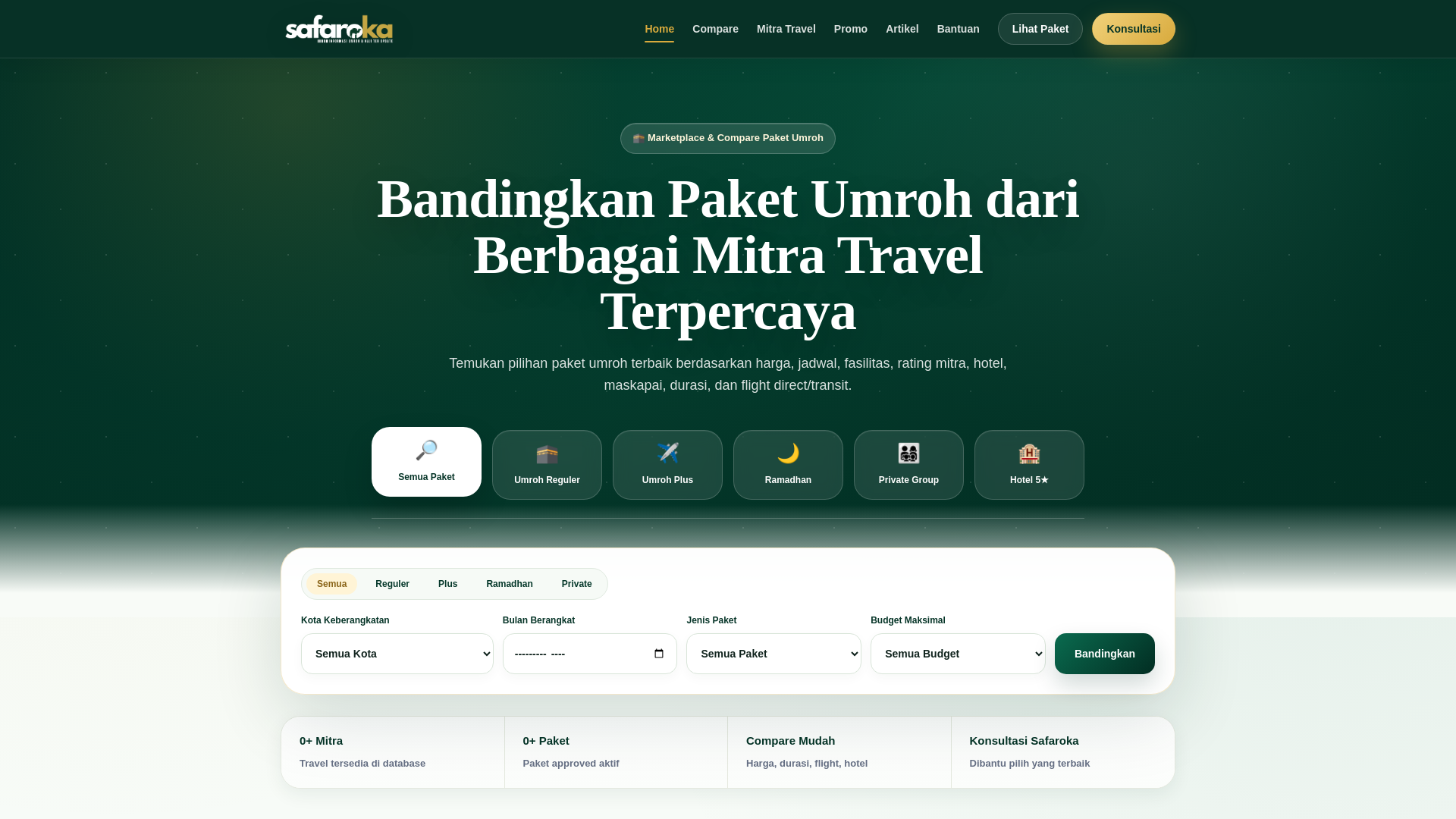 website screenshot of https://safaroka.com/