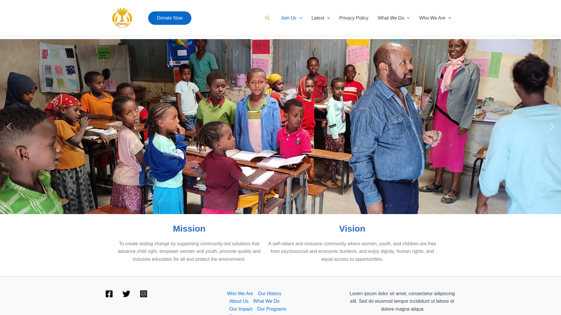 website screenshot of https://ratson-wycdp.org/